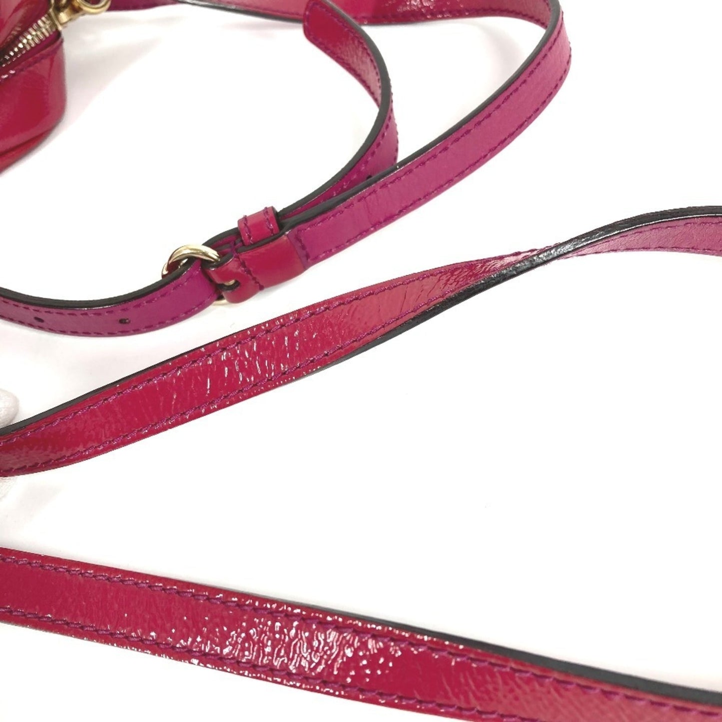 Gucci Soho Purple Patent Leather Pochette Shoulder Bag ( )