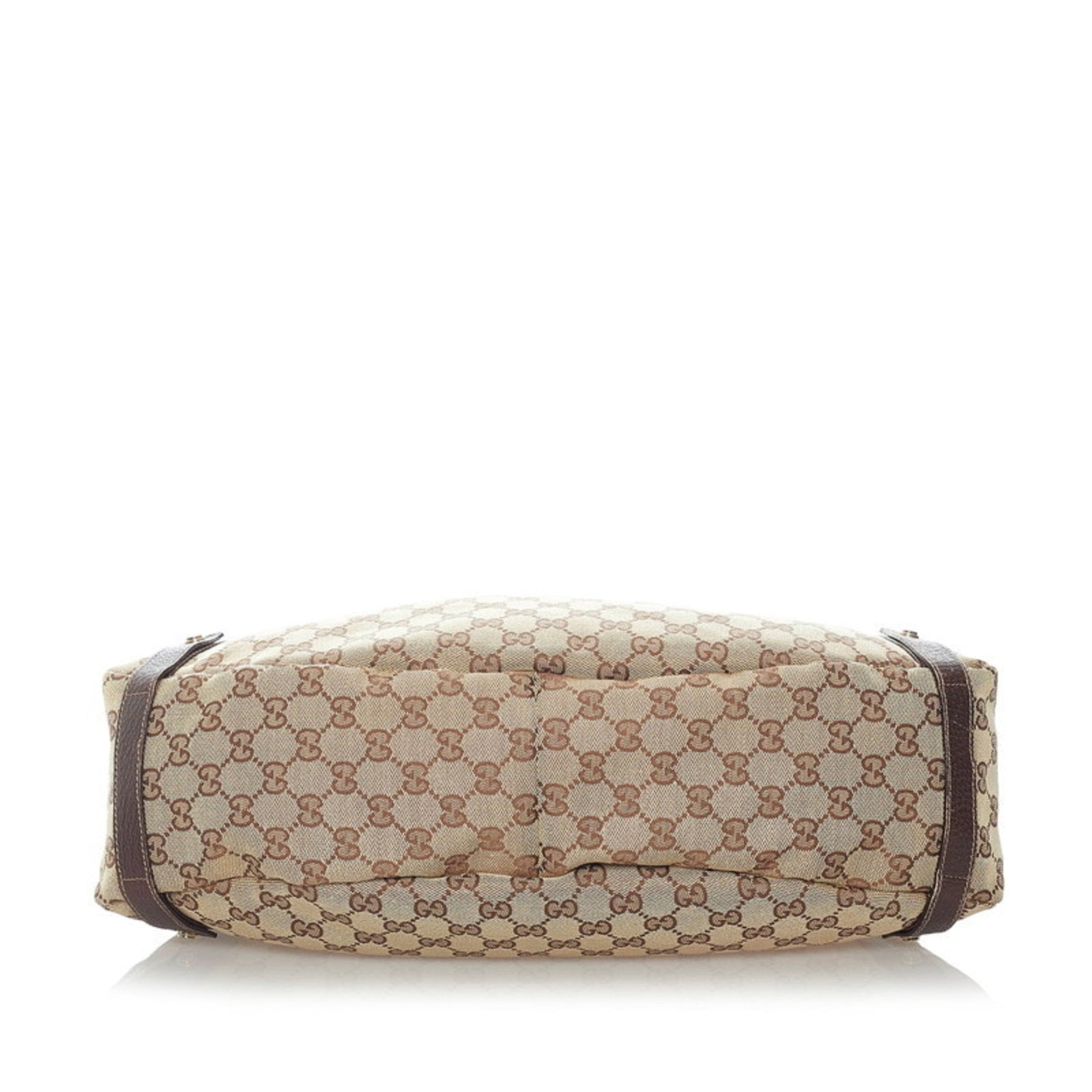 Gucci Beige Leather Canvas Handbag Style 5