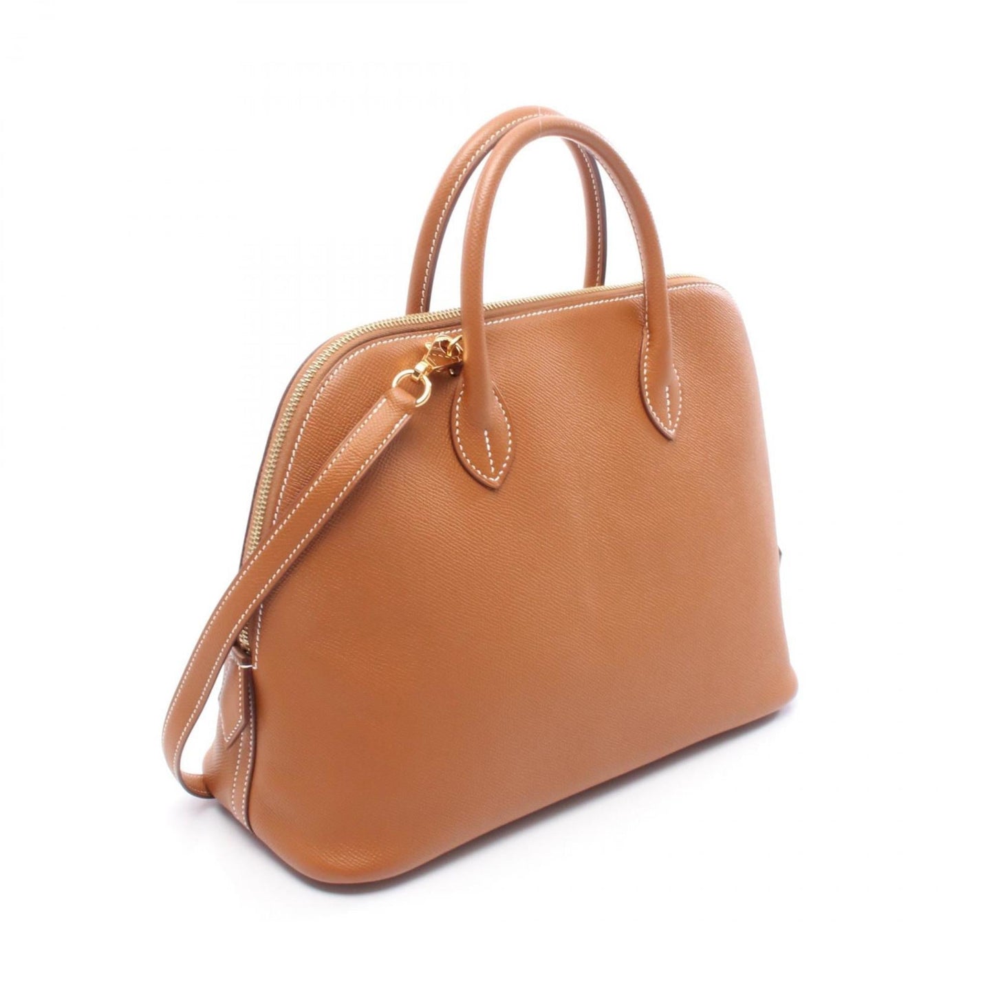 Hermes Brown Gold Brown Epsom Leather Handbag ( )