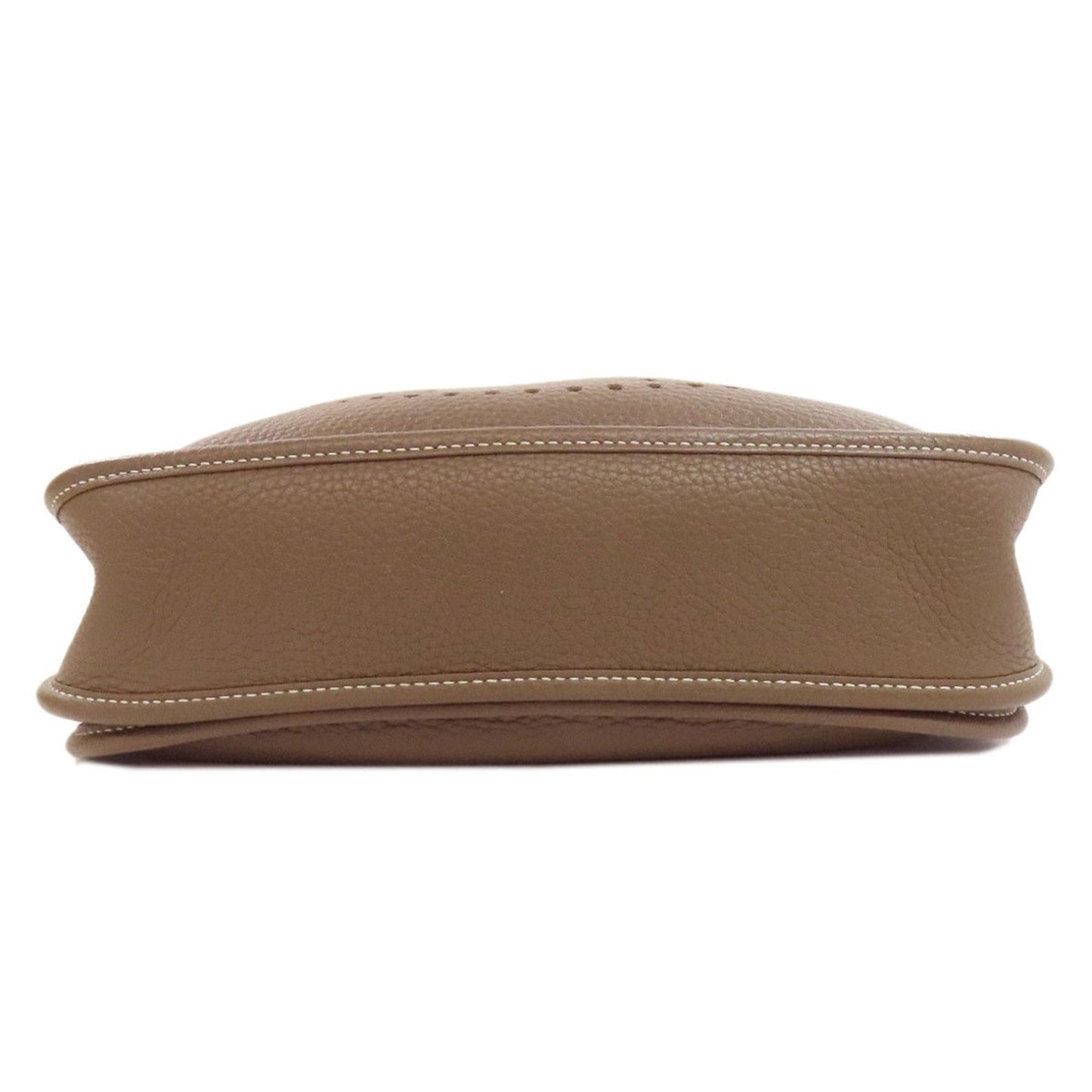 Hermes Brown Etoupe Gray Taurillon Clemence Leather Shoulder Bag ( )