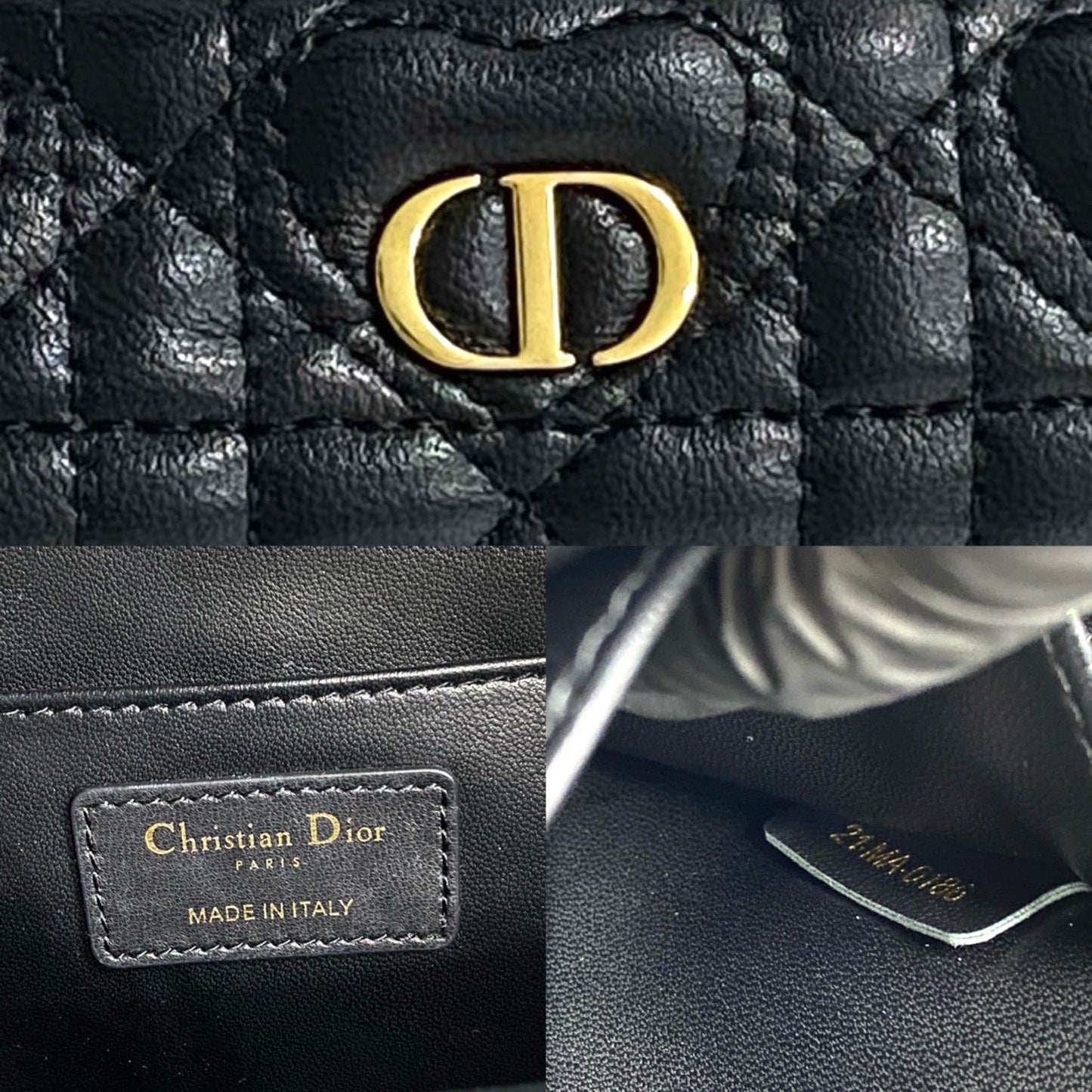 Christian Dior Black Leather Backpack ()