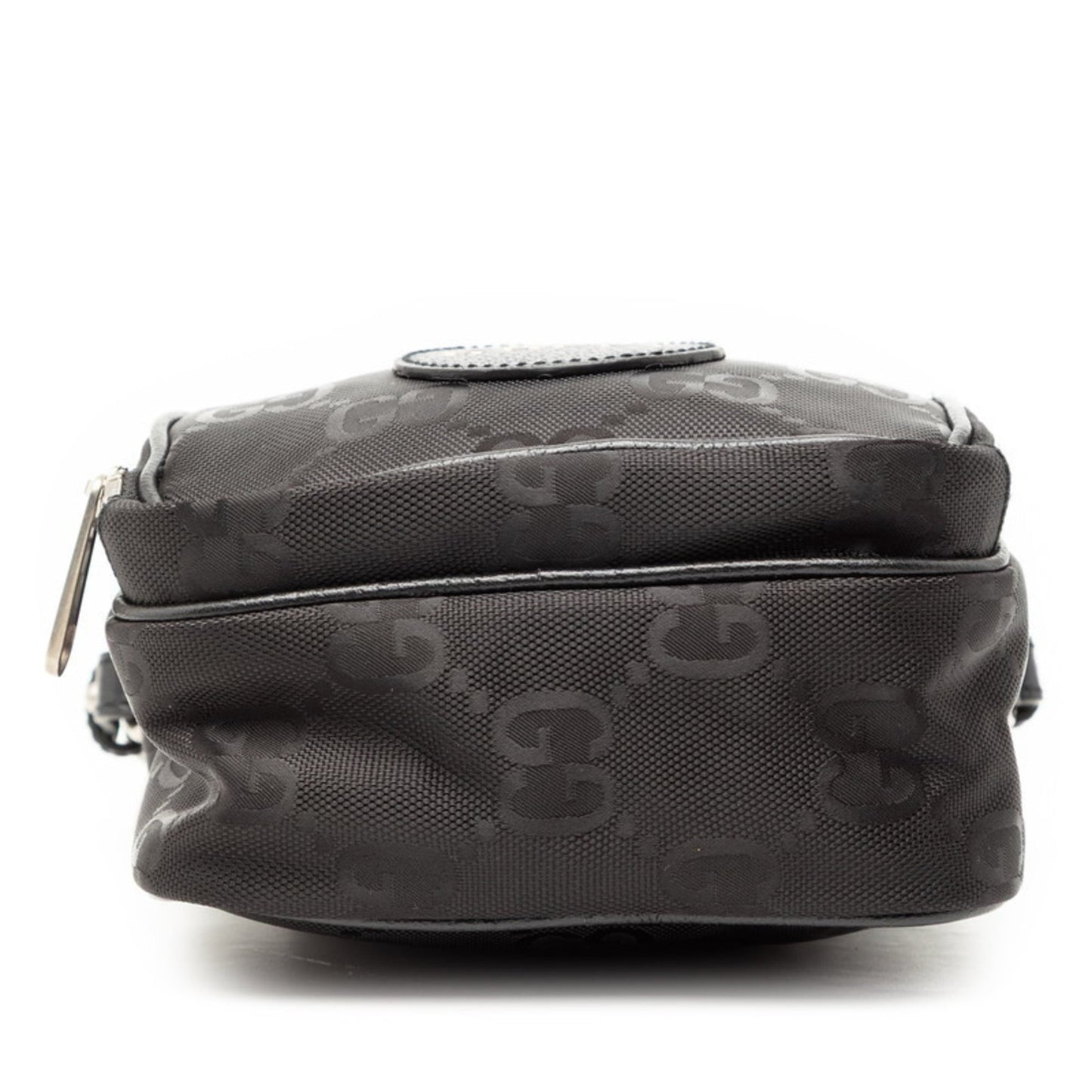 Gucci Black Nylon Leather Handbag Shoulder Bag ( )