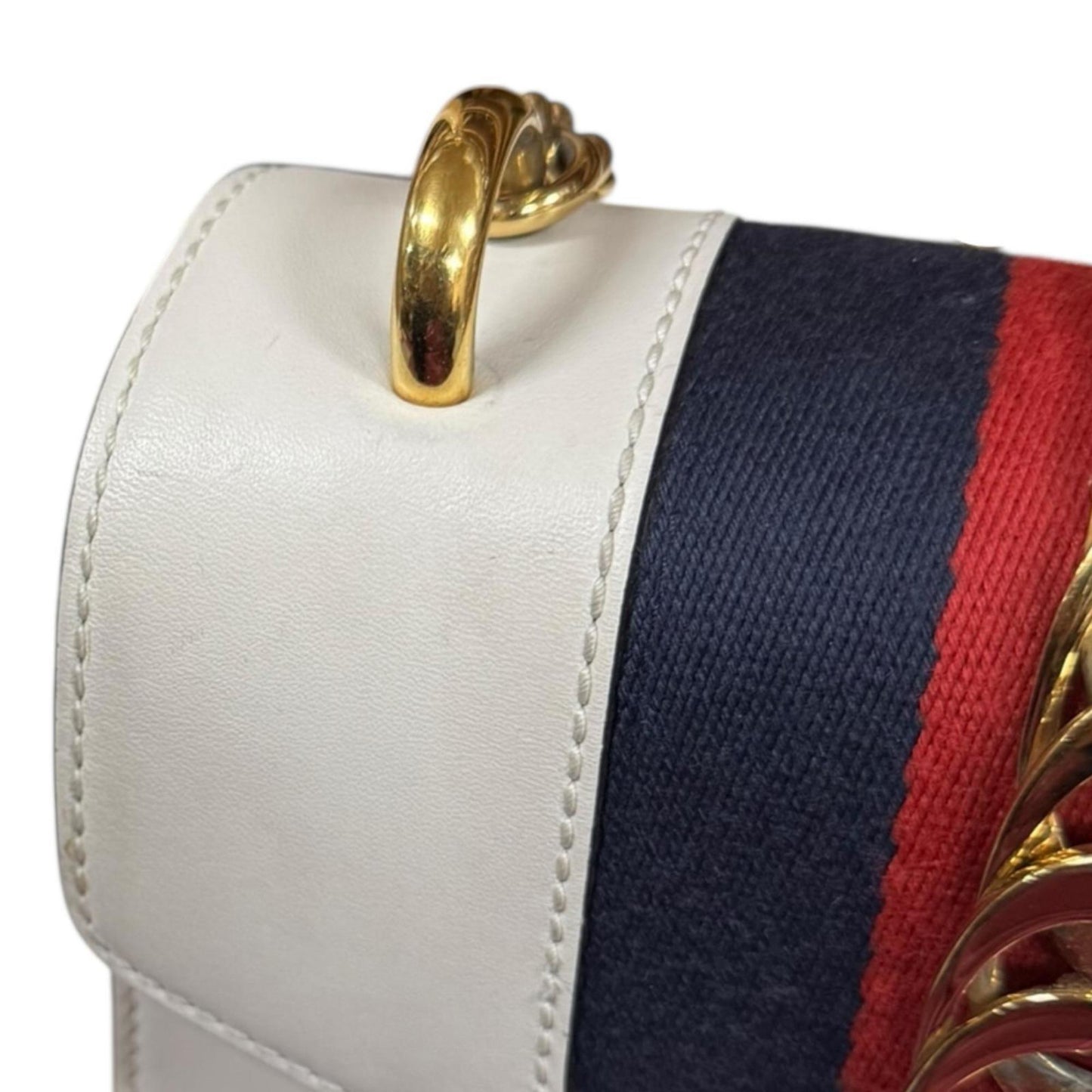 Gucci Ivory White Leather Shoulder Bag ( )