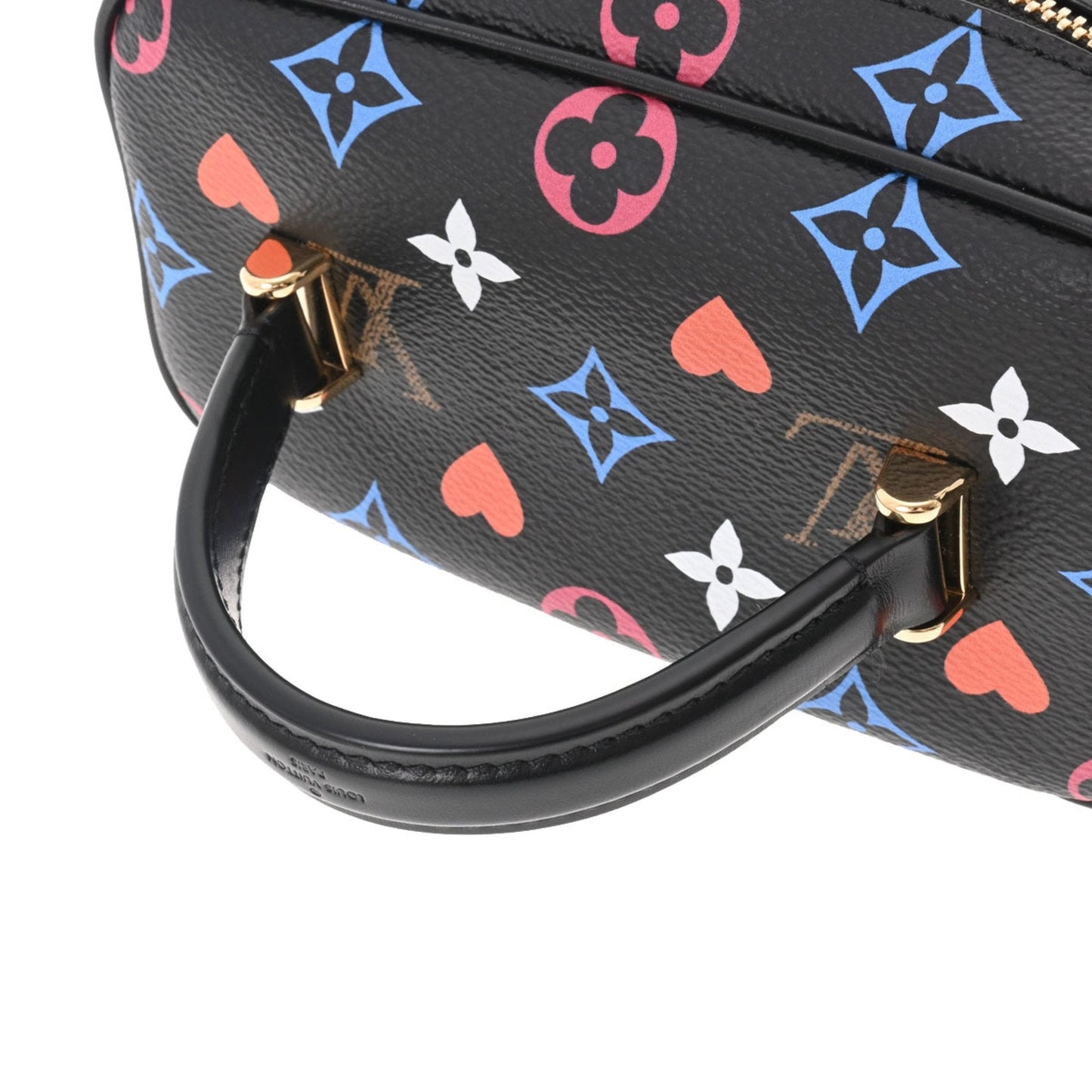 LOUIS VUITTON Monogram Game On Vanity PM Noir Women's Canvas Bag
