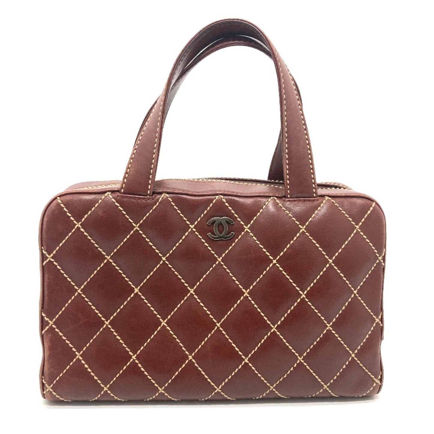 Chanel CC Mark bag   Hand Bag Brown SilverHardware