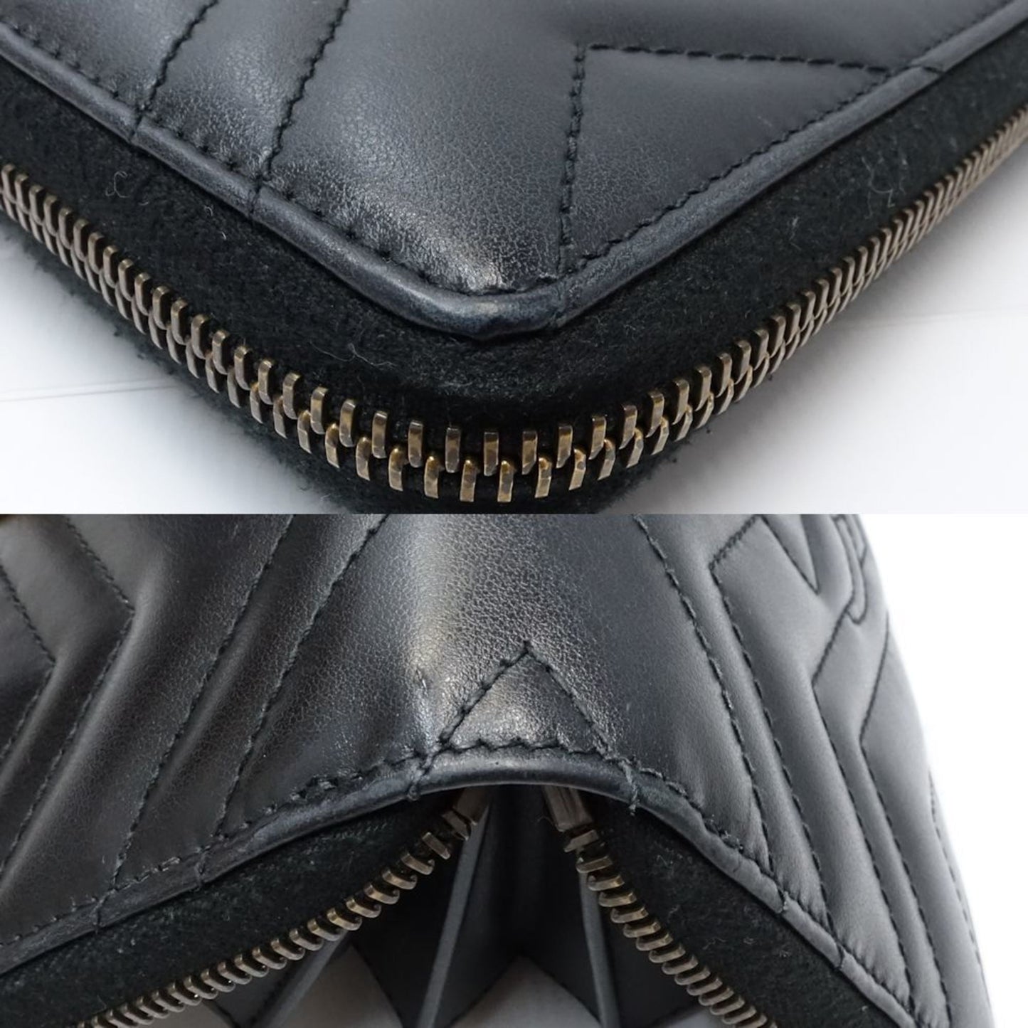 Gucci Black Leather Long Wallet (Bi-Fold) ( )