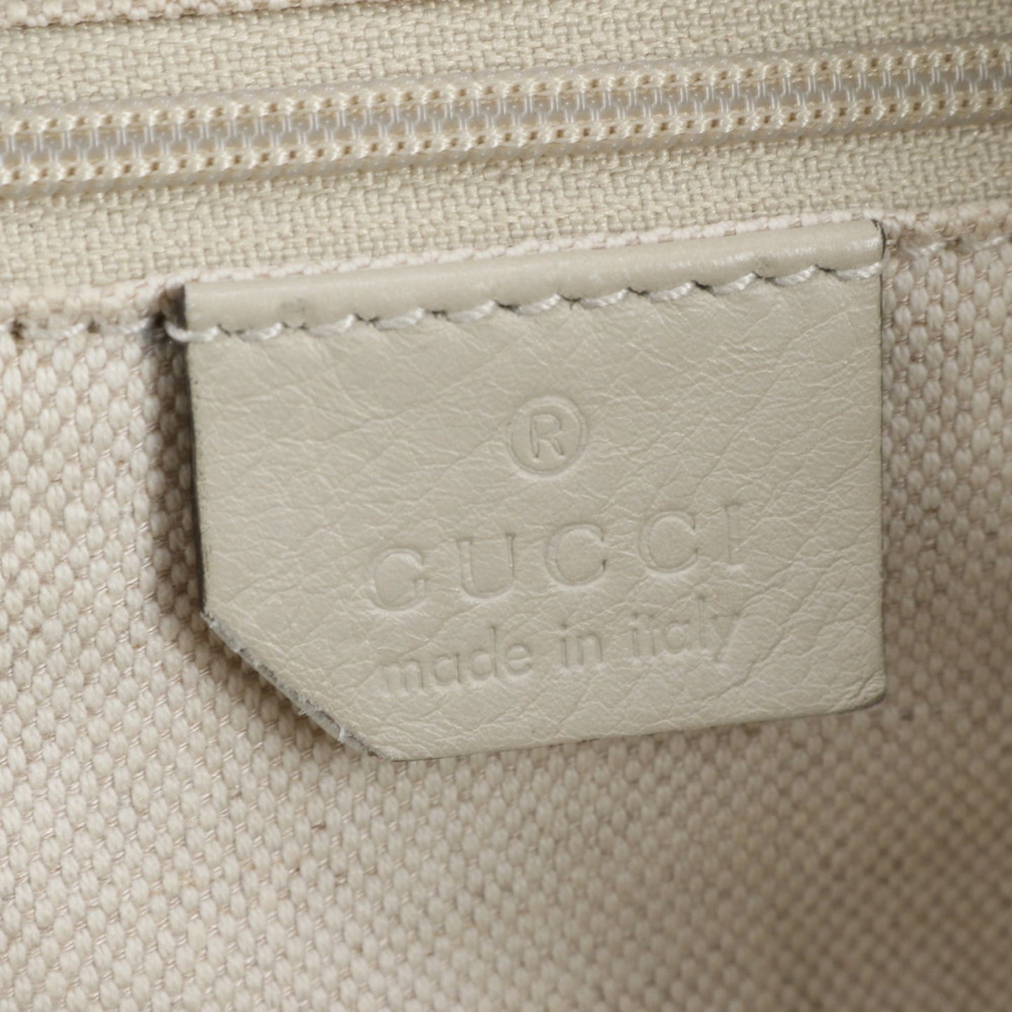 Gucci Ivory Leather Tote Bag ( )