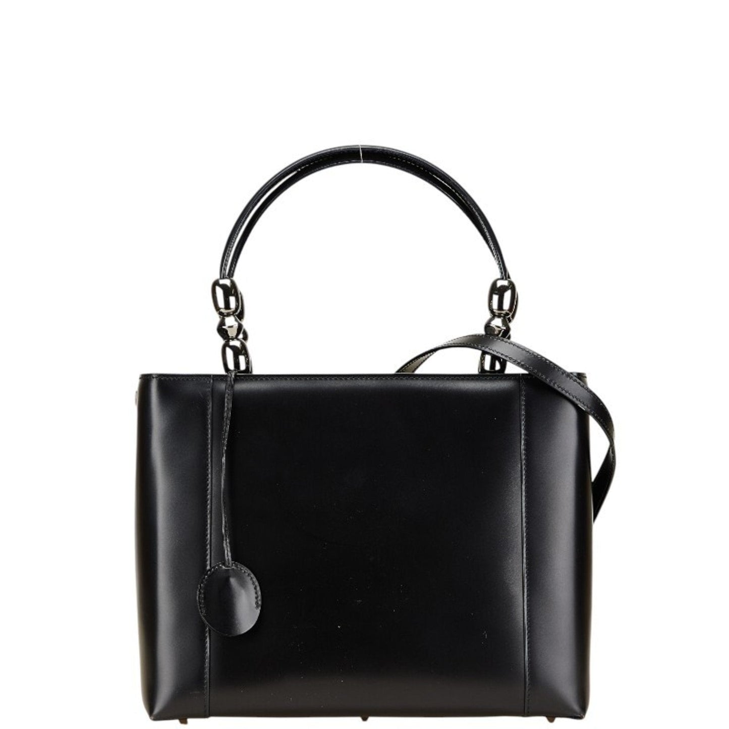 Christian Dior Black Leather Handbag Shoulder Bag ()