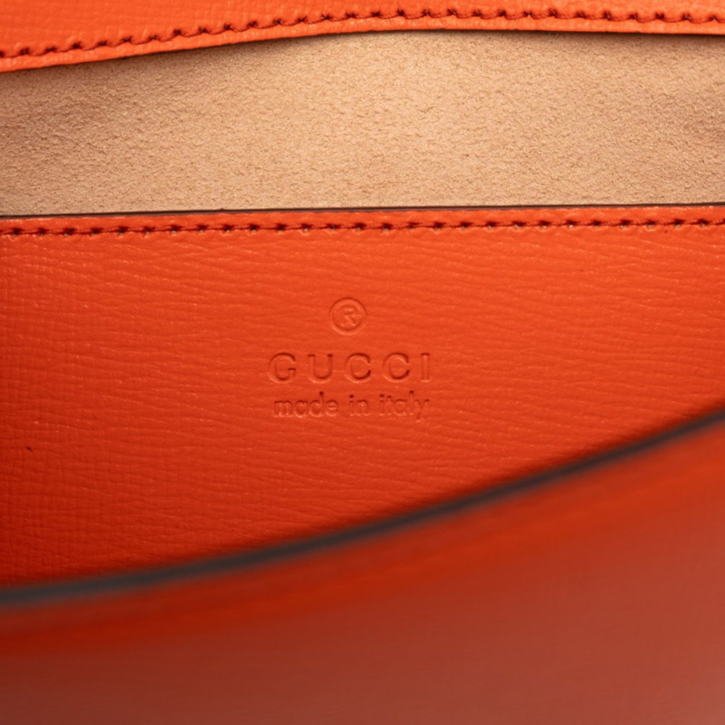 Gucci Orange Leather Shoulder Bag ( )