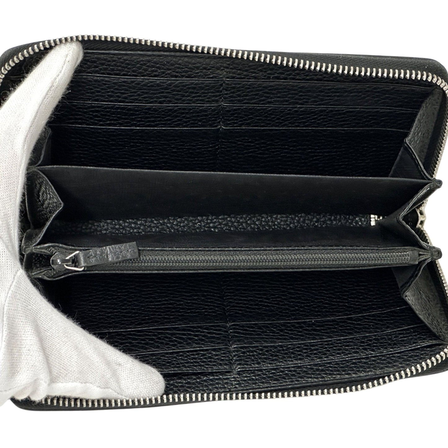 Gucci Black Leather Long Wallet (Bi-Fold) ( )