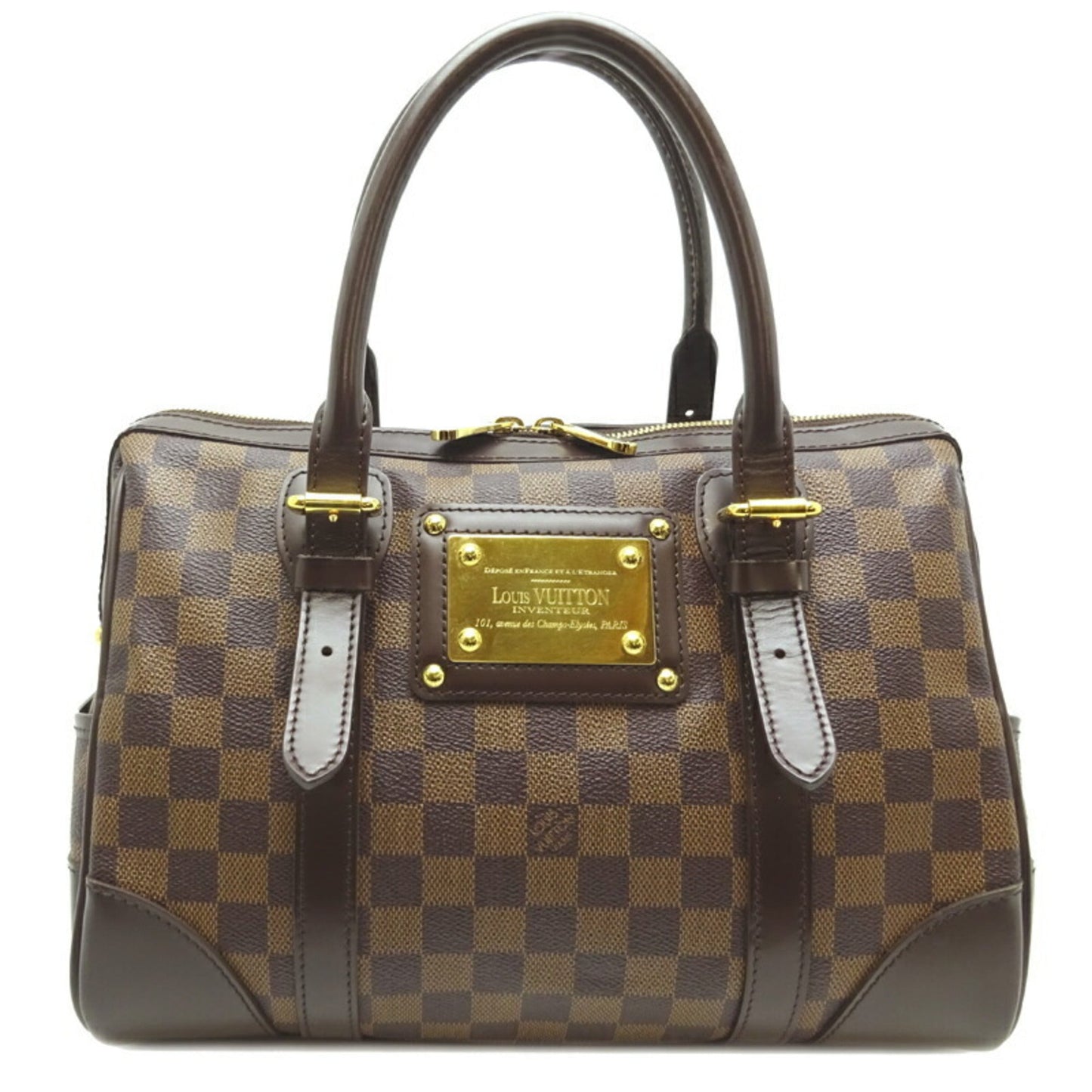 Louis Vuitton Berkeley Ladies Handbag Damier Ebene (Brown)