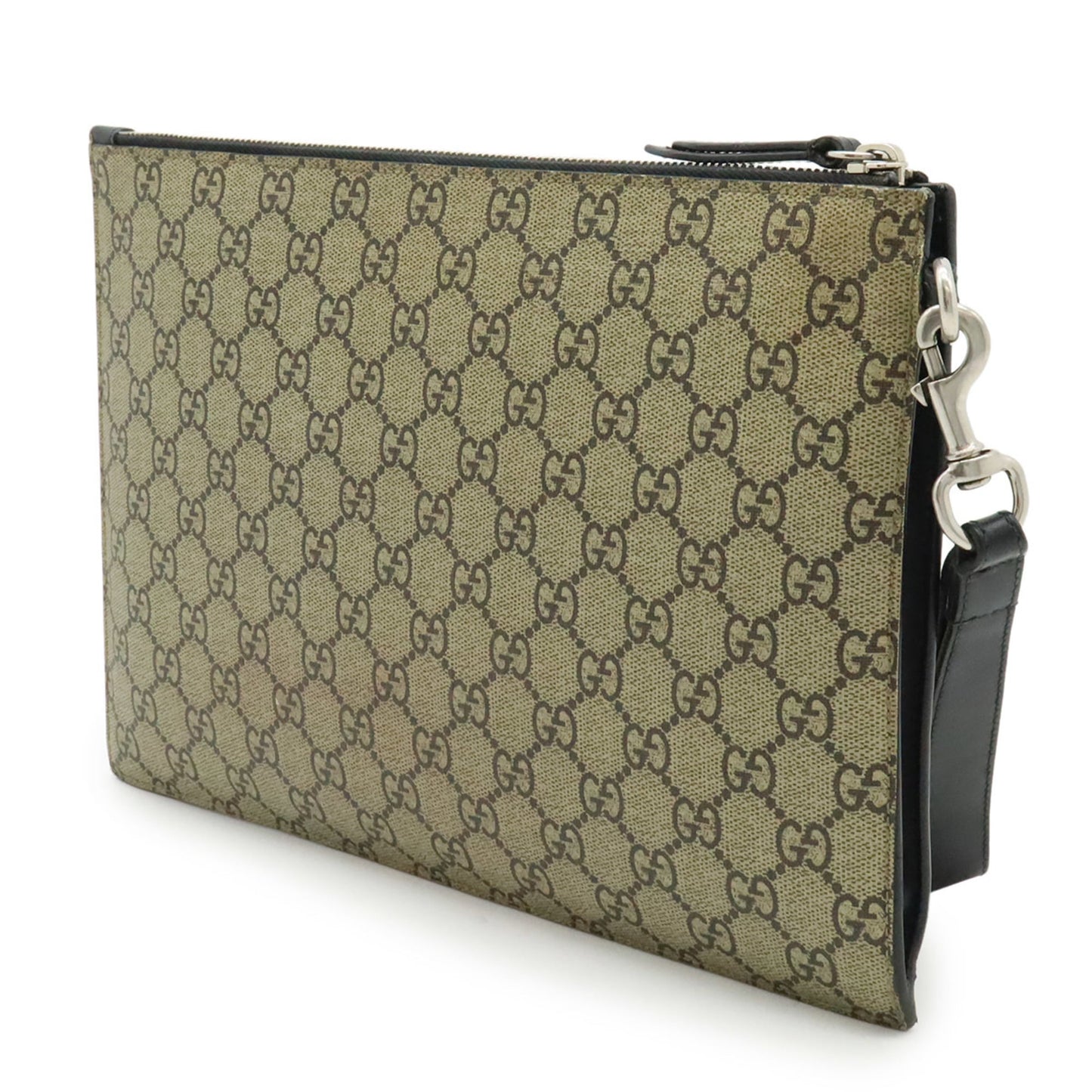 Gucci Beige Khaki Multi-Color Yellow Gg Supreme Clutch Bag ( )