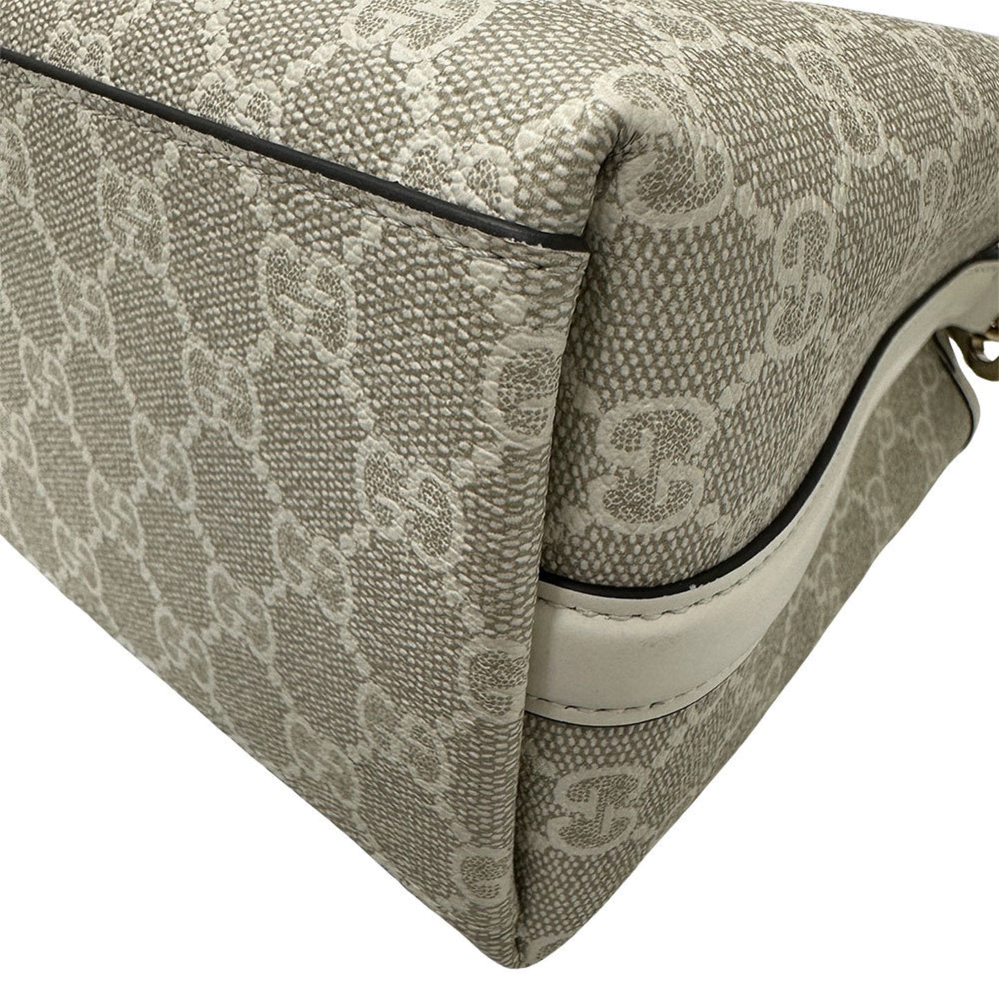 Gucci White Leather Handbag Shoulder Bag ( )