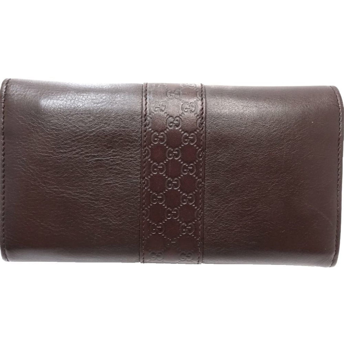 Gucci Dark Brown Leather Long Wallet (Bi-Fold) ( )