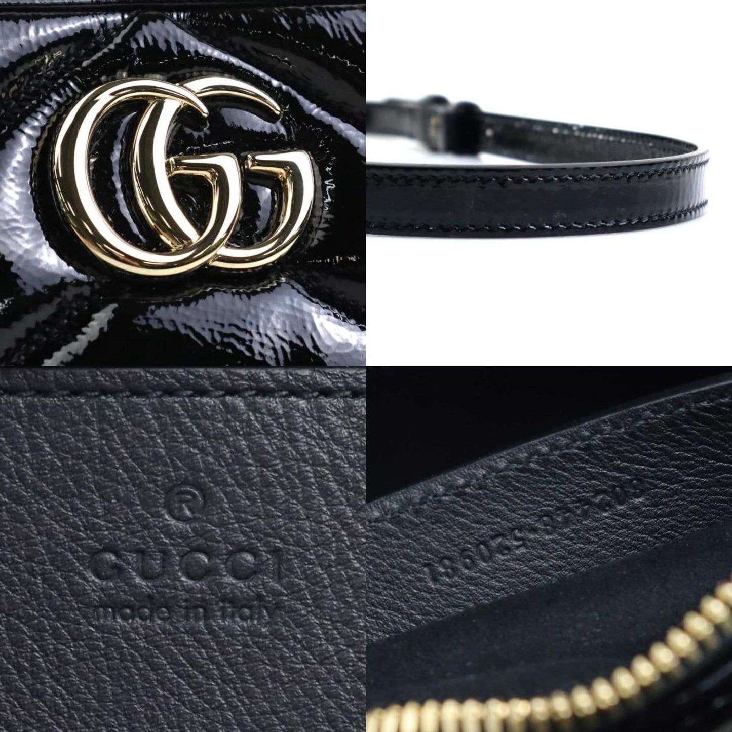 Gucci Black Patent Leather Shoulder Bag ( )