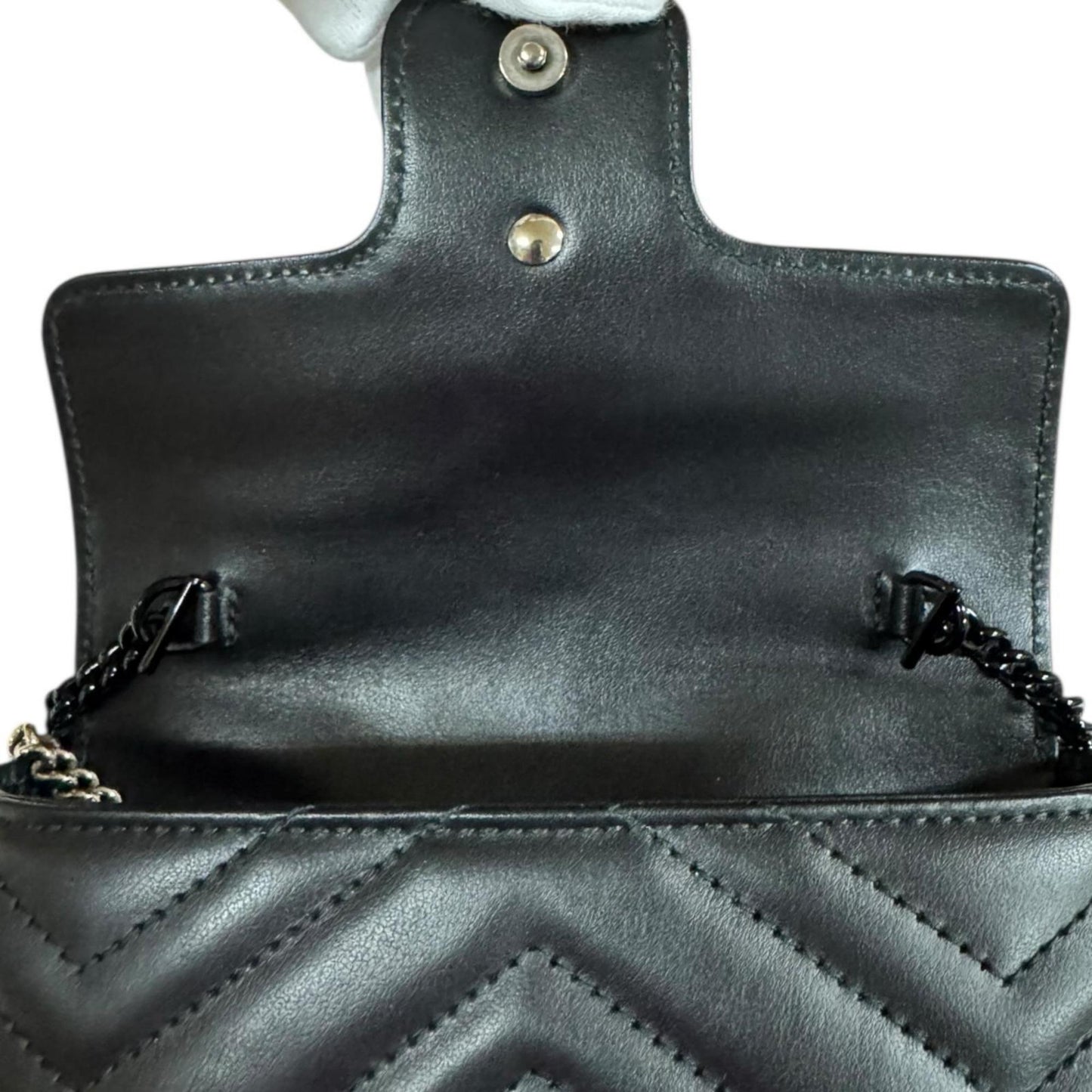 Gucci Gg Marmont Black Leather Shoulder Bag ( )