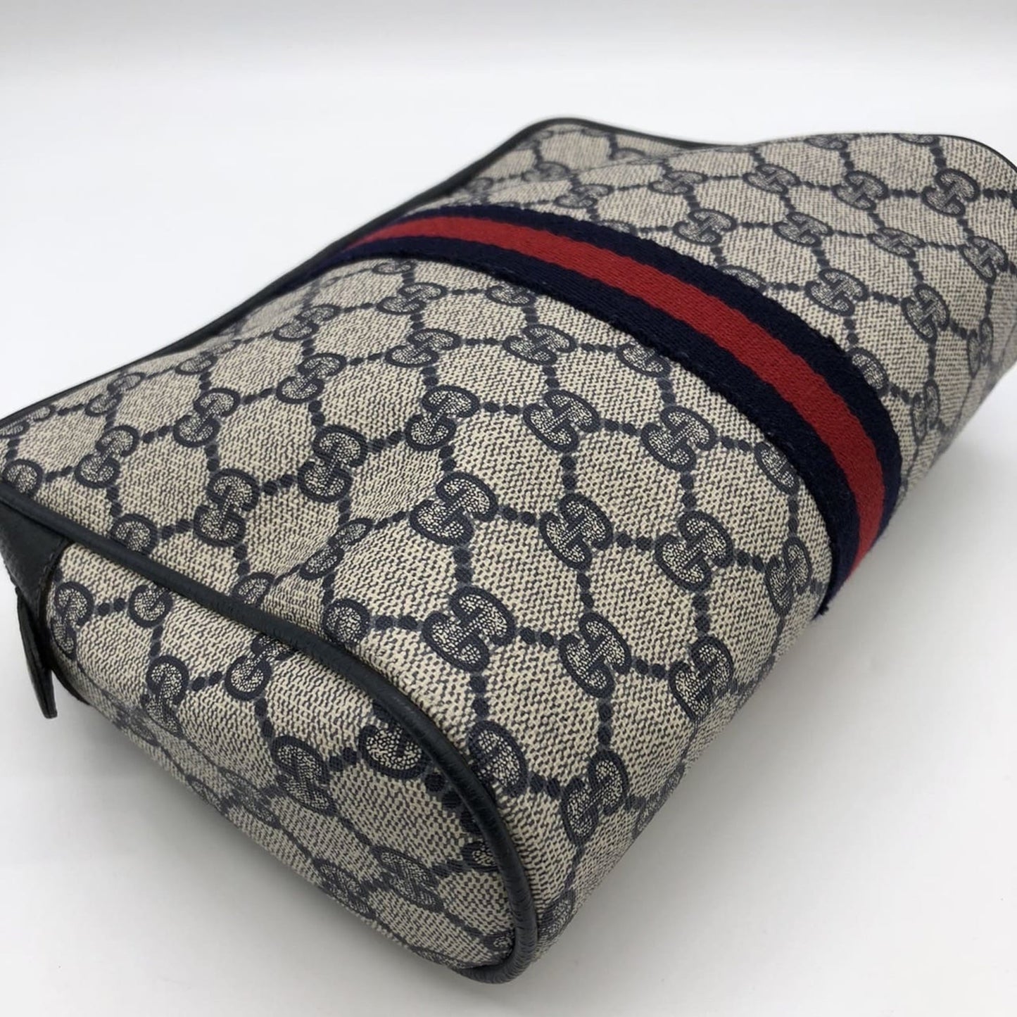 Gucci Navy Gg Supreme Clutch Bag Pouch ( )