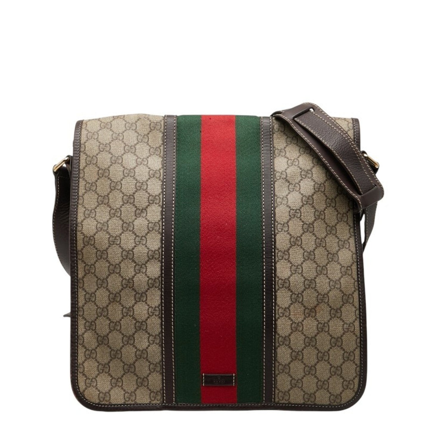 Gucci Beige Multi-Color Pvc Leather Shoulder Bag ( )