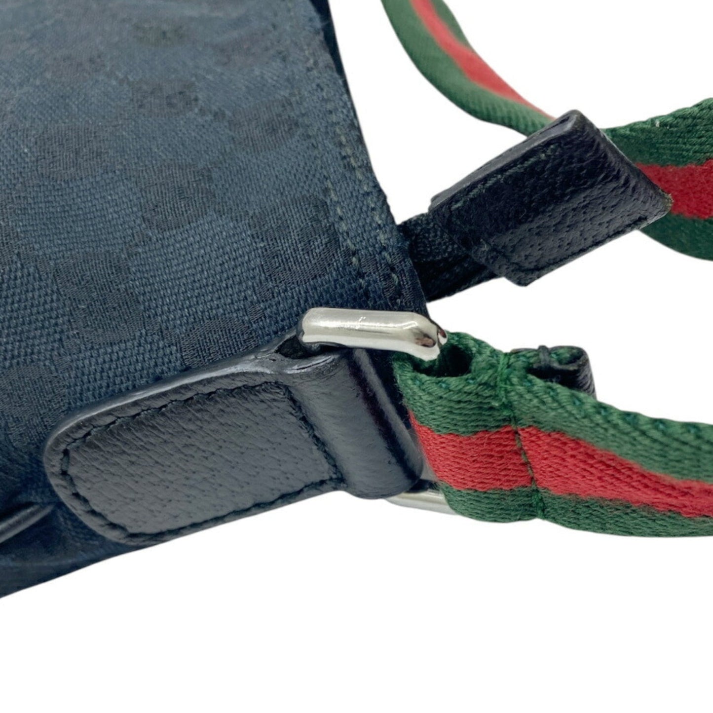 Gucci Black Gg Canvas Shoulder Bag ( )