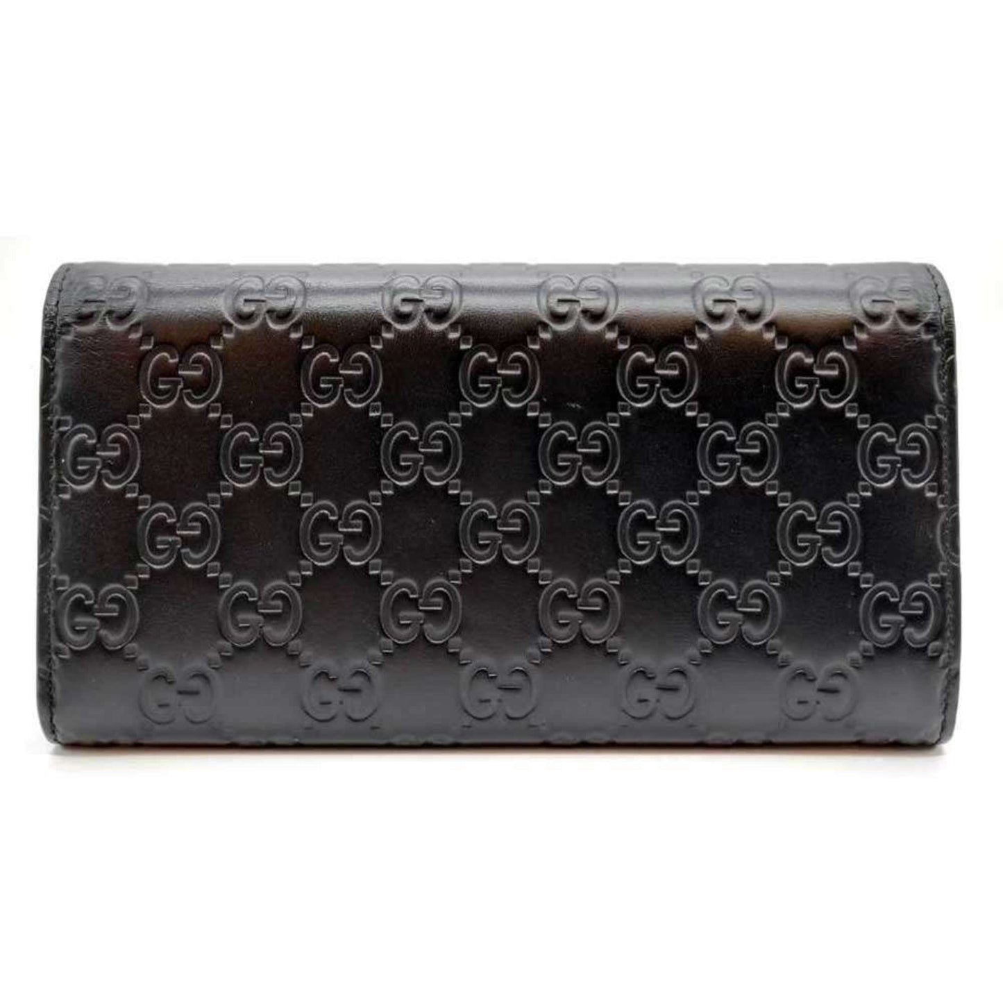 Gucci Black Leather Long Wallet (Bi-Fold) ( )