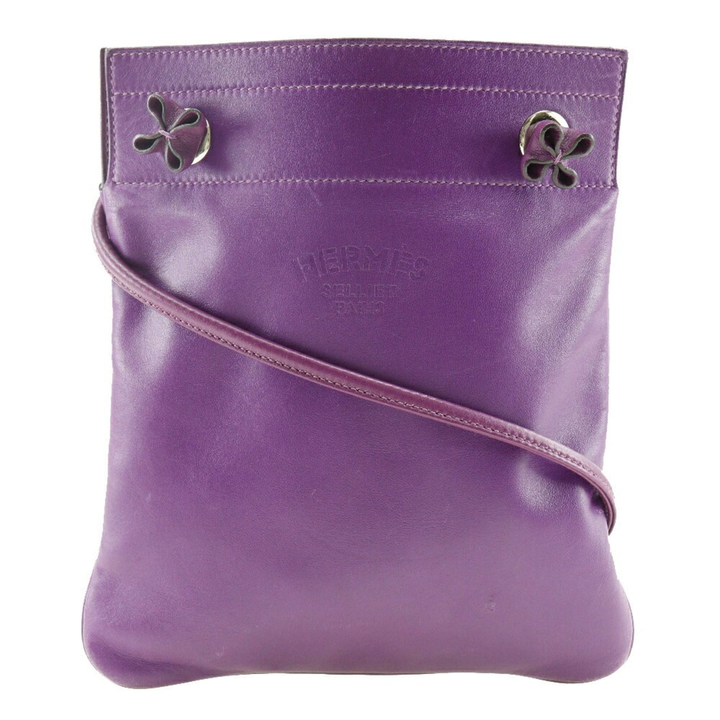 Hermes Purple Swift Leather Shoulder Bag ( )