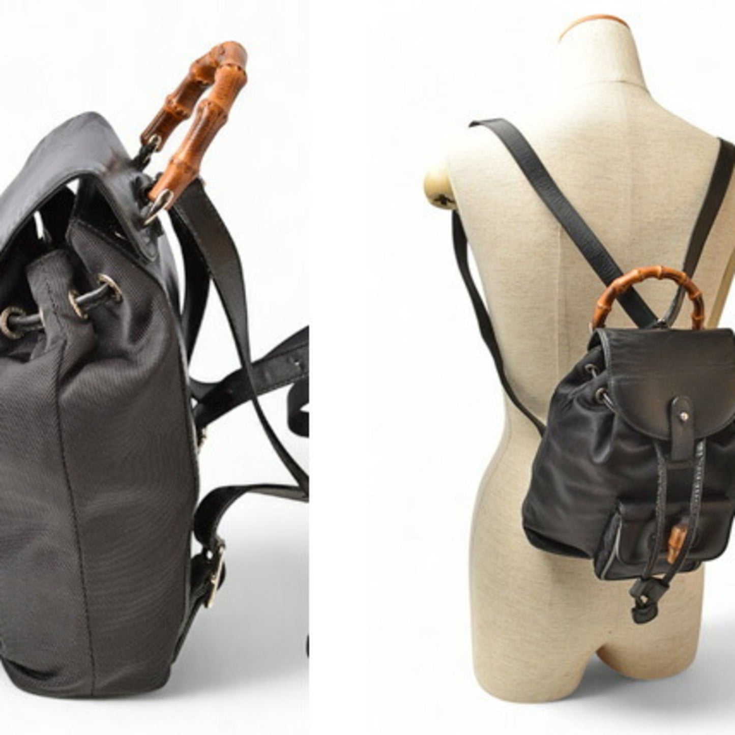 Gucci Black Leather Backpack ( )