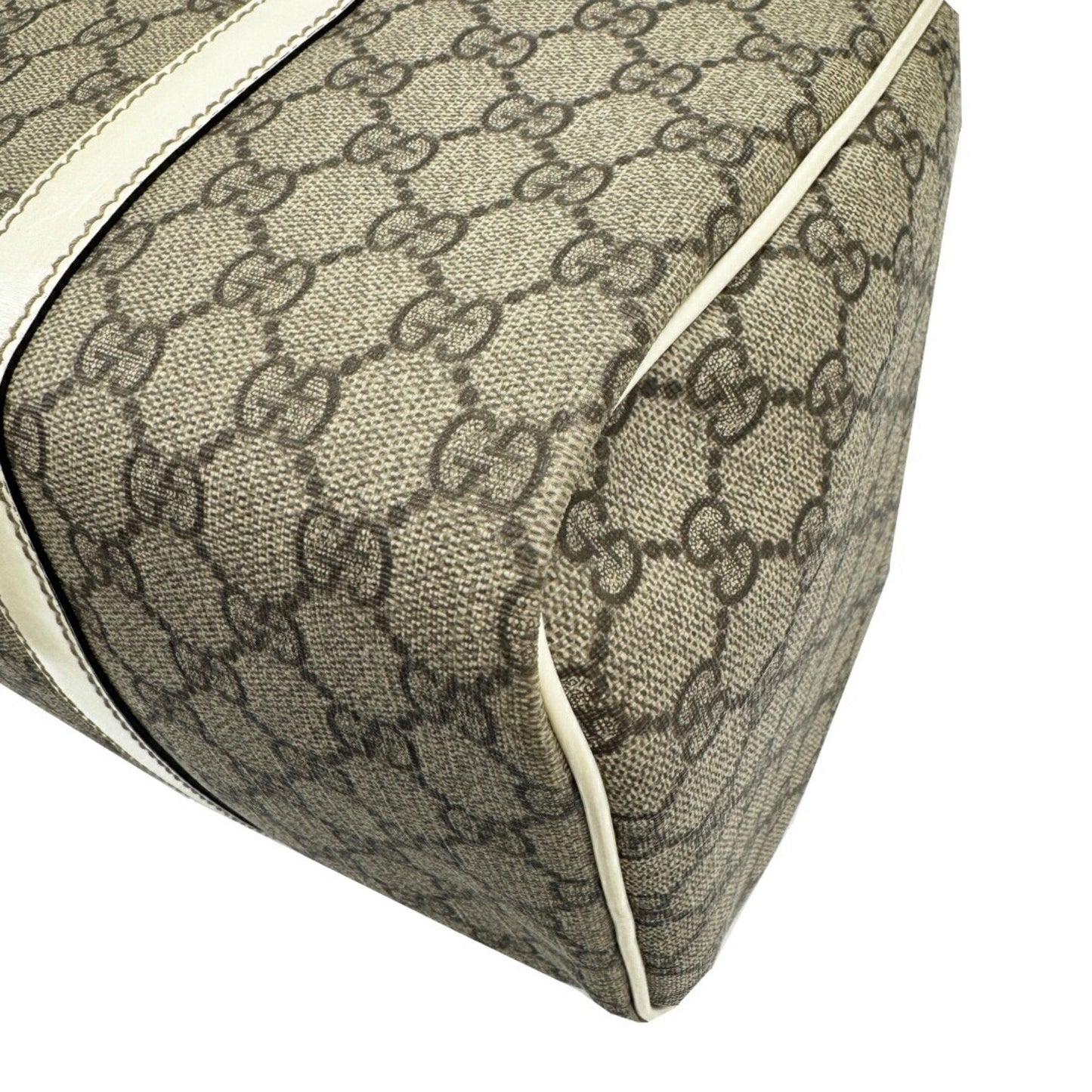 Gucci Gray Gg Supreme Boston Bag Handbag ( )