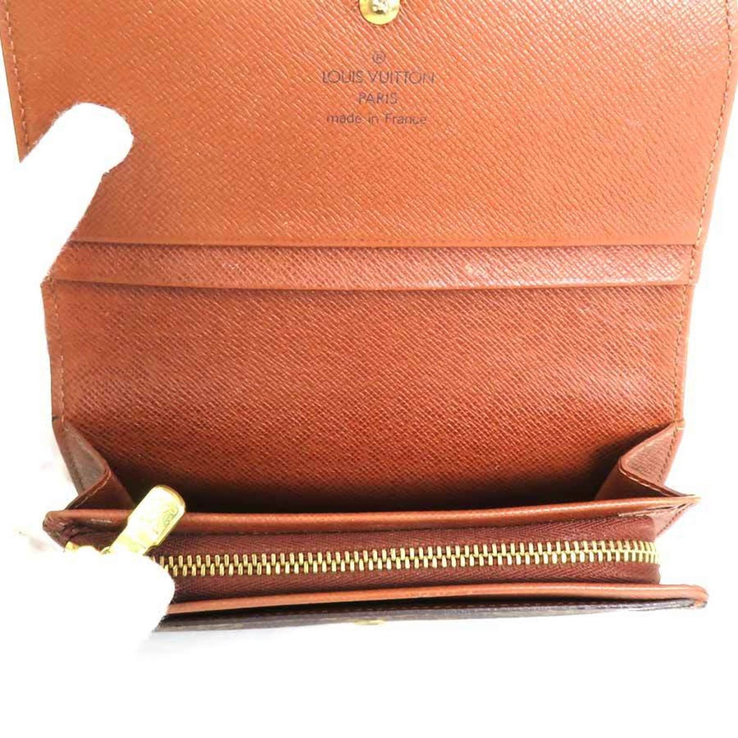 LOUIS VUITTON Bifold Wallet Monogram Porte Monet Bier Tresor Canvas Brown Women's M61730