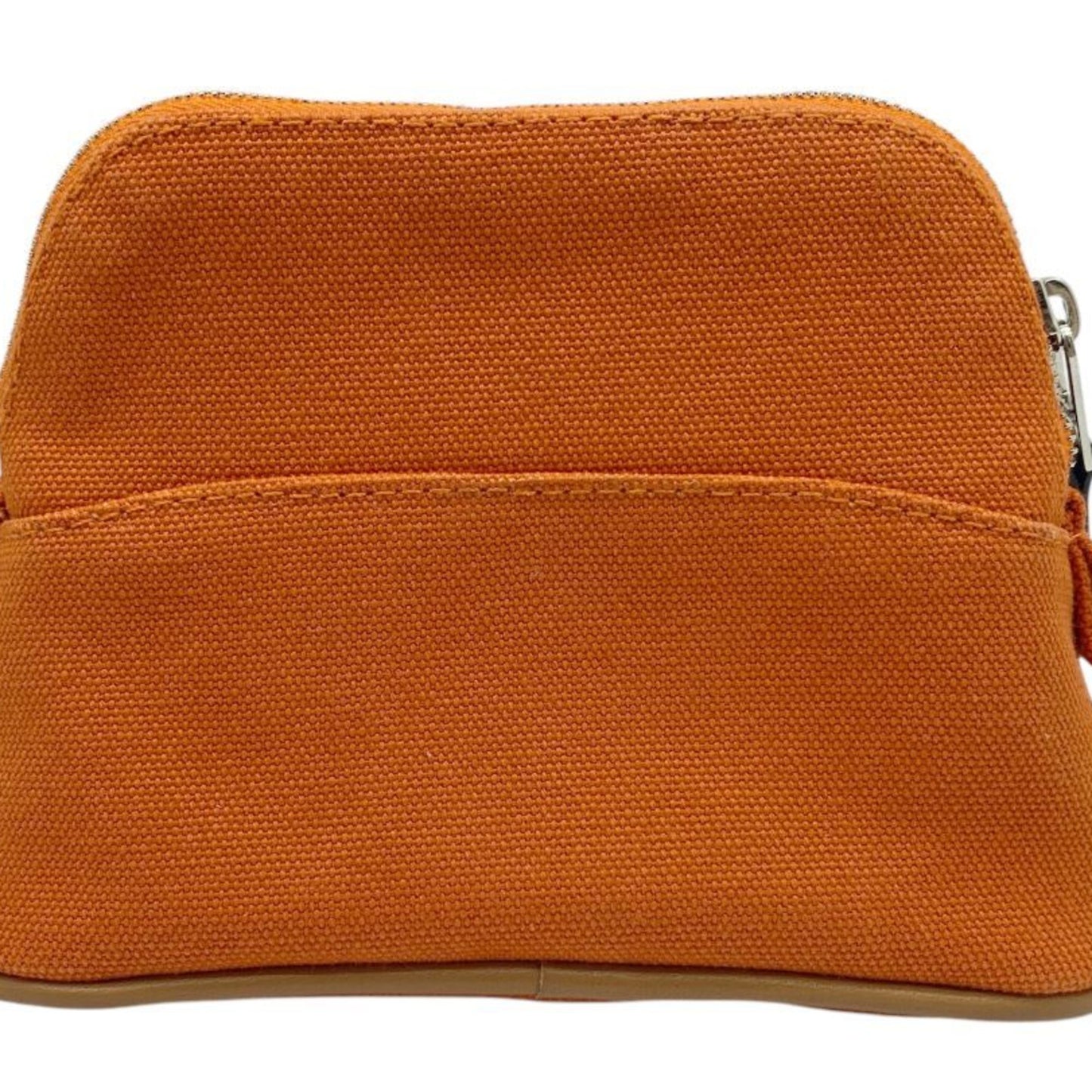Hermes Orange Canvas Pouch ( )