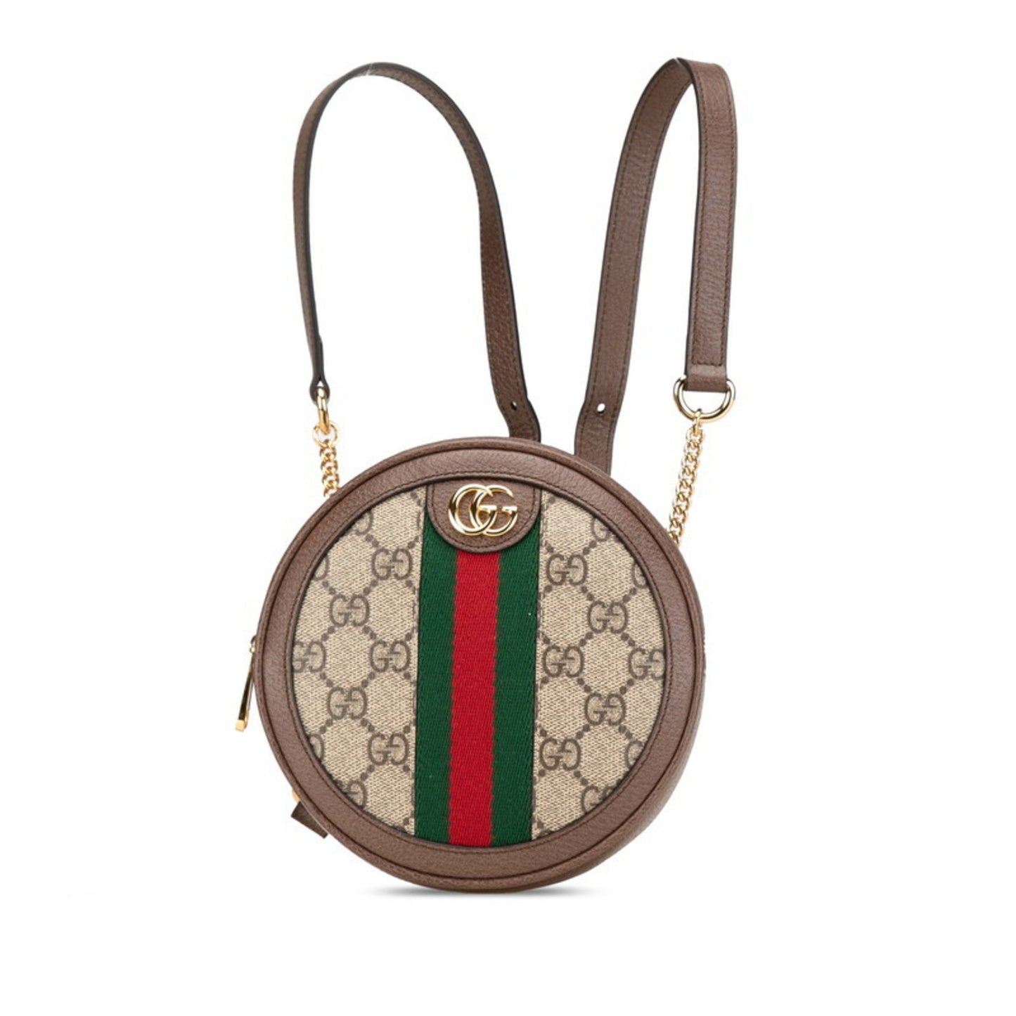 Gucci Beige Brown Pvc Leather Backpack ( )