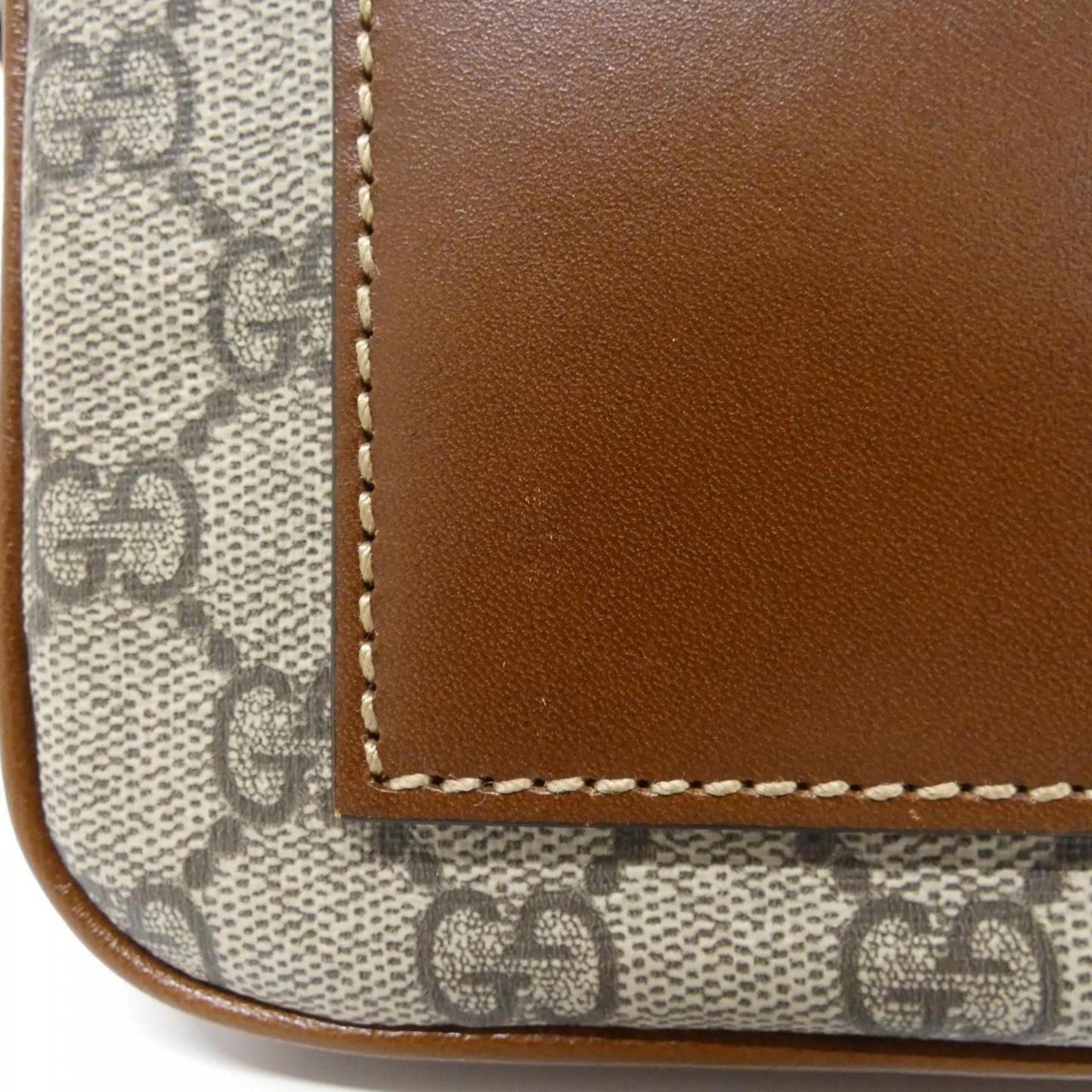 Gucci Beige Black Brown Gg Supreme Shoulder Bag ( )