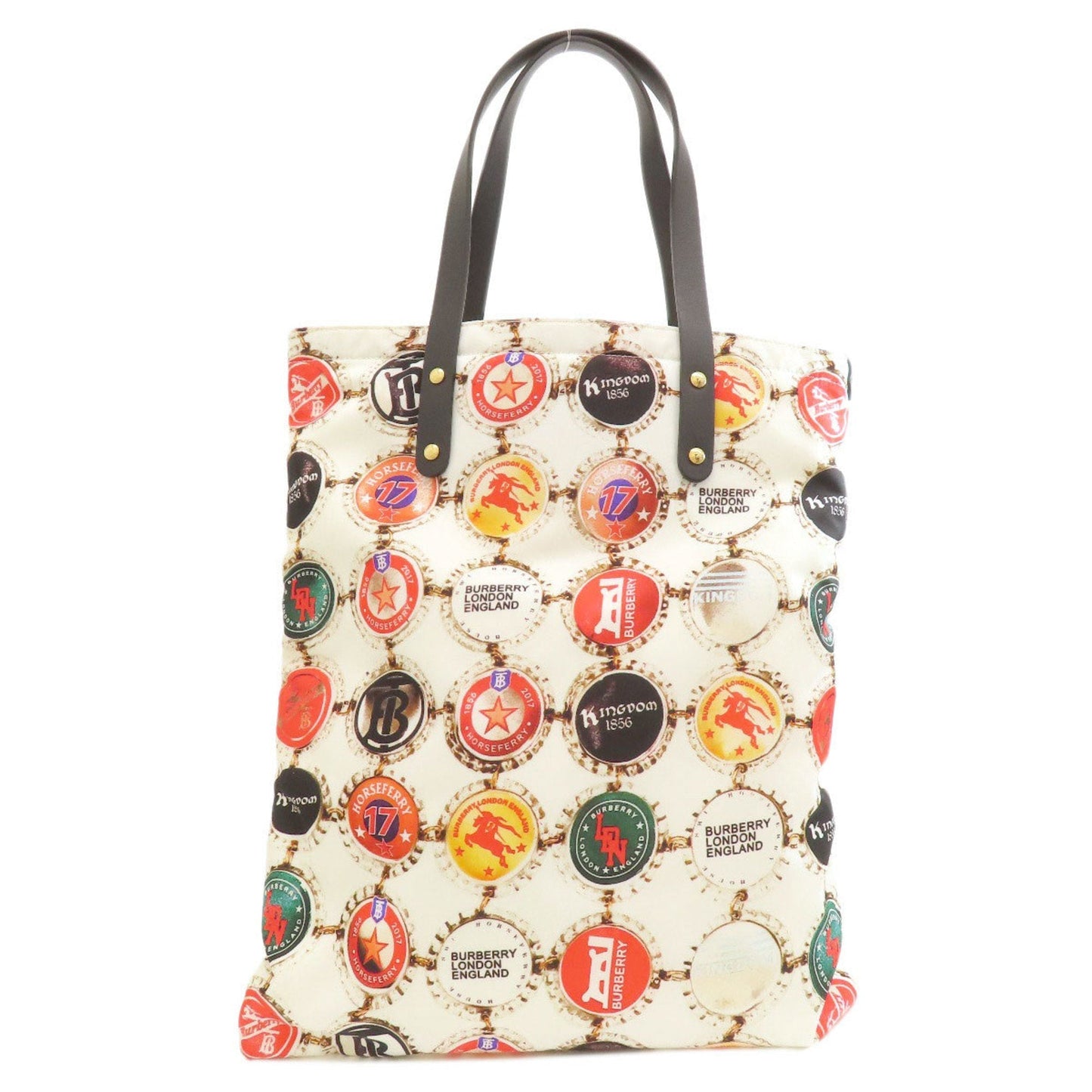 Burberry Black White Nylon Tote Bag ( )