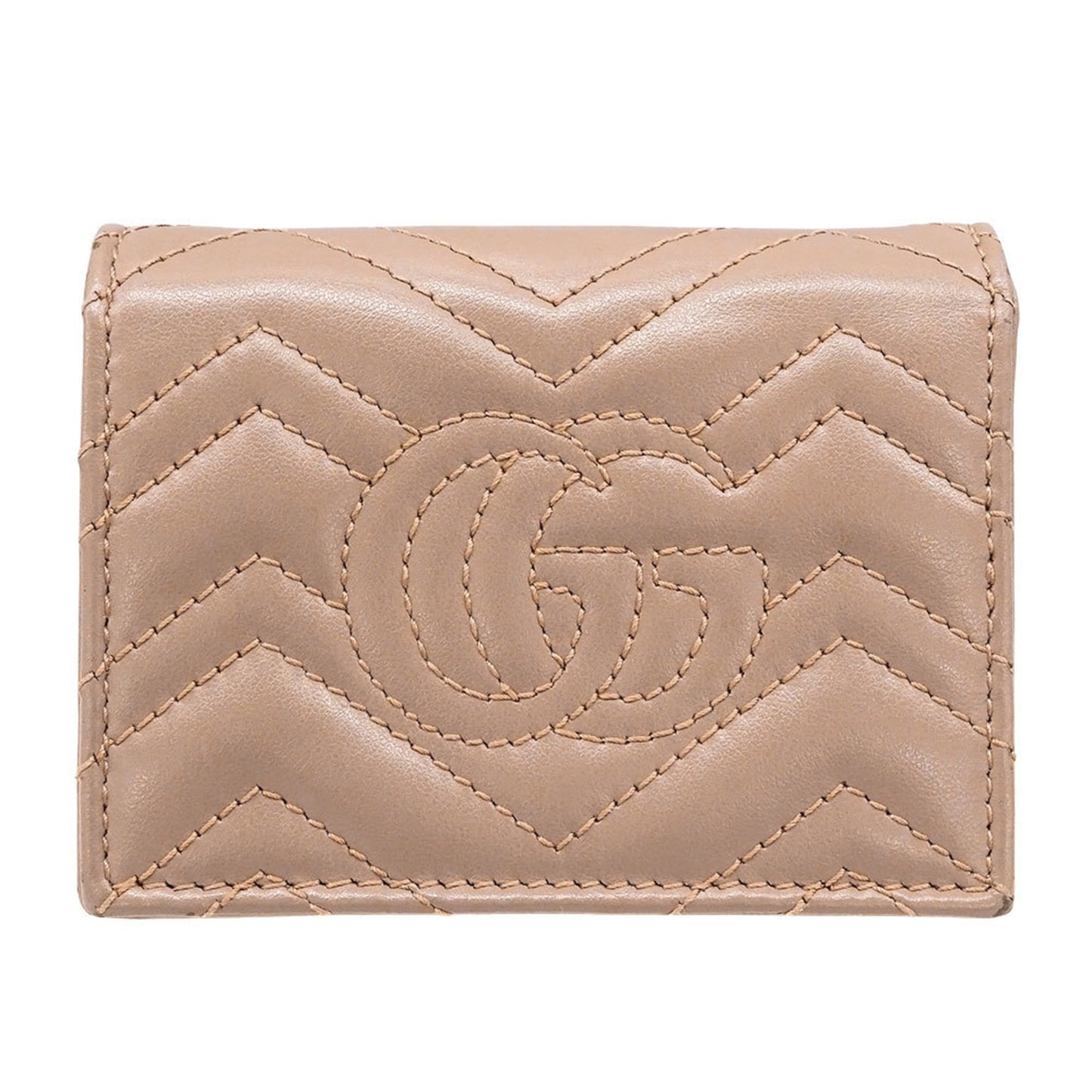 Gucci Pink Beige Leather Wallet (Bi-Fold) ( )