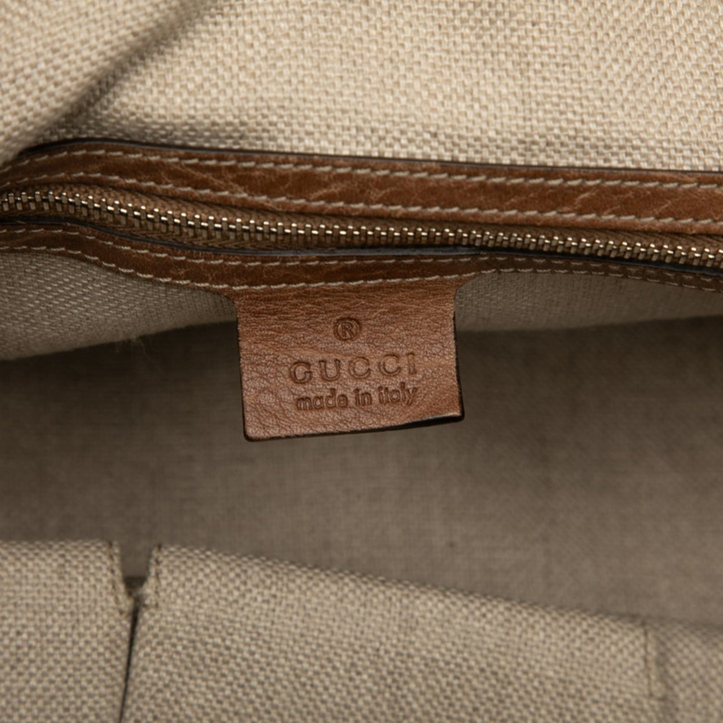 Gucci Brown Multi-Color Leather Straw Tote Bag ( )