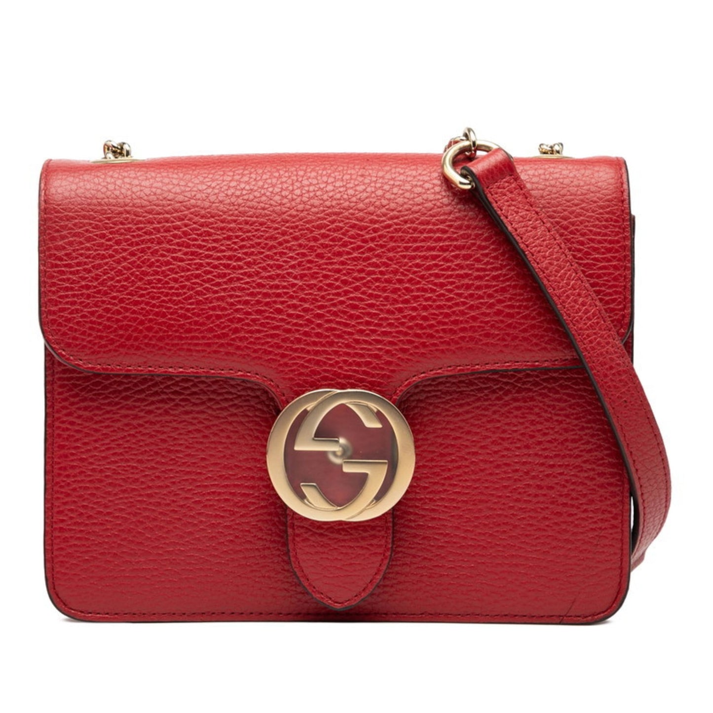 Gucci Red Color Leather Shoulder Bag ( )