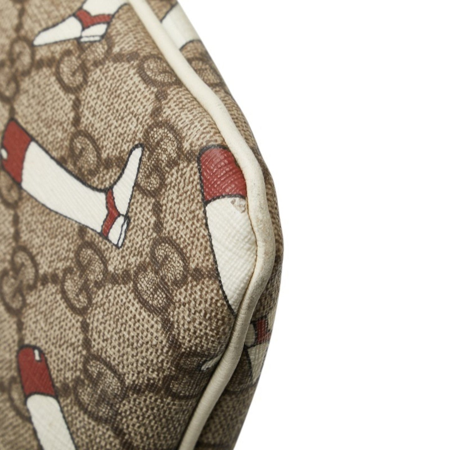 Gucci Beige Multi-Color Pvc Leather Shoulder Bag ( )