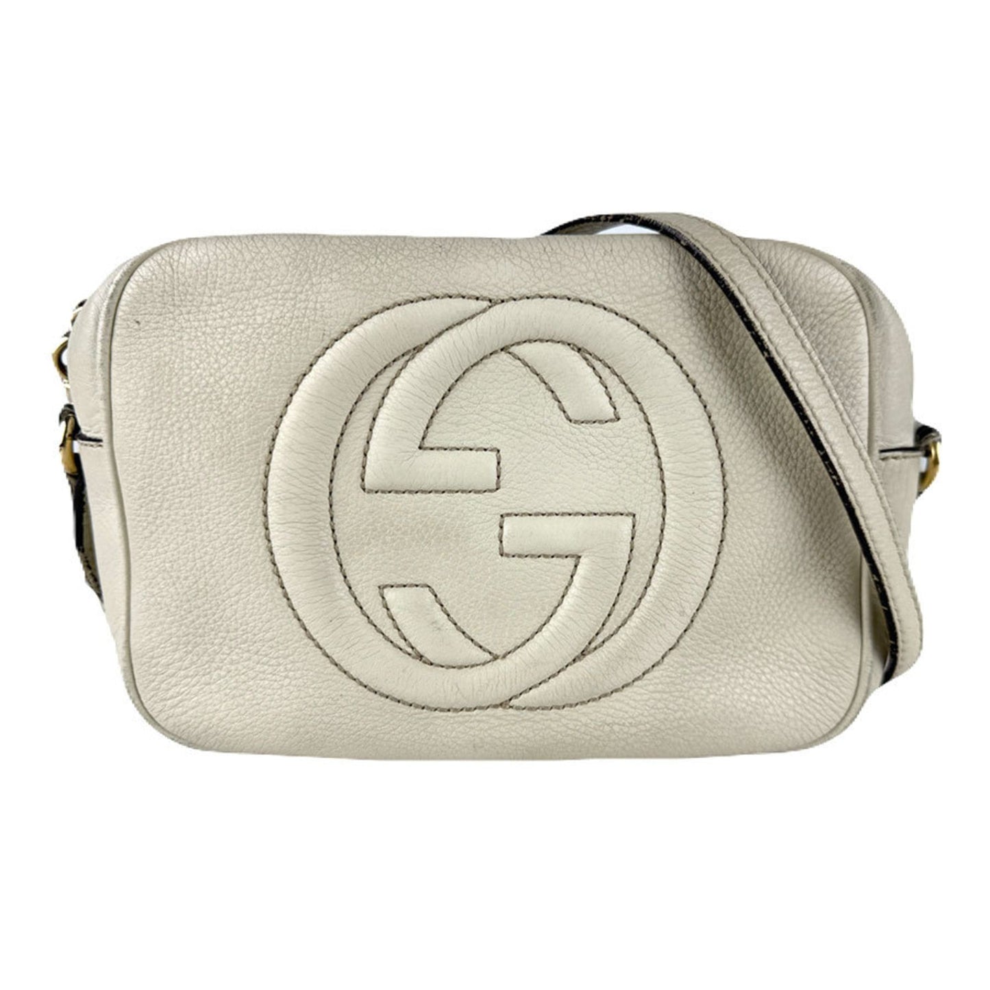 Gucci Ivory Leather Shoulder Bag ( )