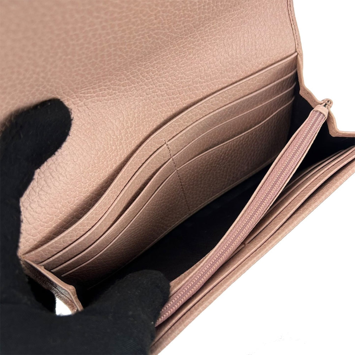 Gucci Pink Leather Long Wallet (Bi-Fold) ( )