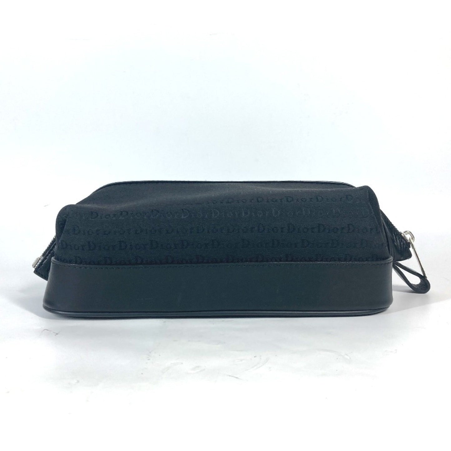 Christian Dior Black Canvas Leather Pouch ()