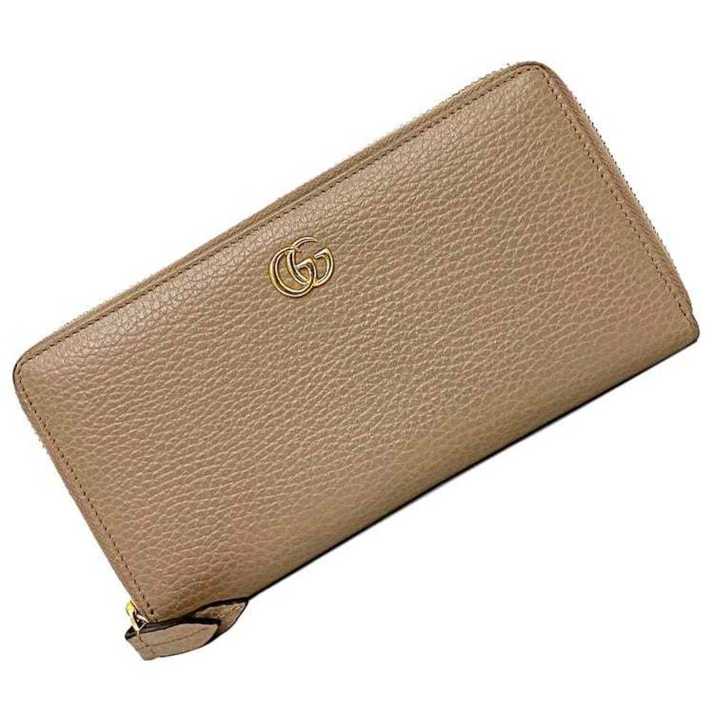 Gucci Pink Beige Leather Long Wallet (Bi-Fold) ( )