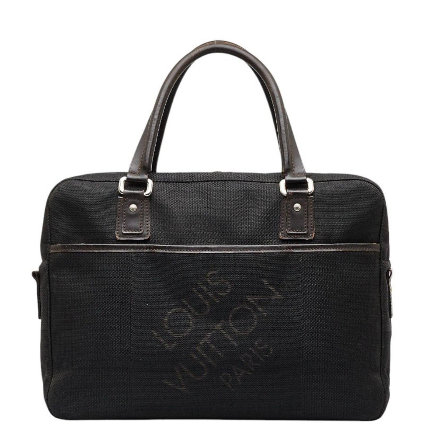 LOUIS VUITTON Damier Jean Yack Bag M93082 Noir Black Canvas Leather Men's