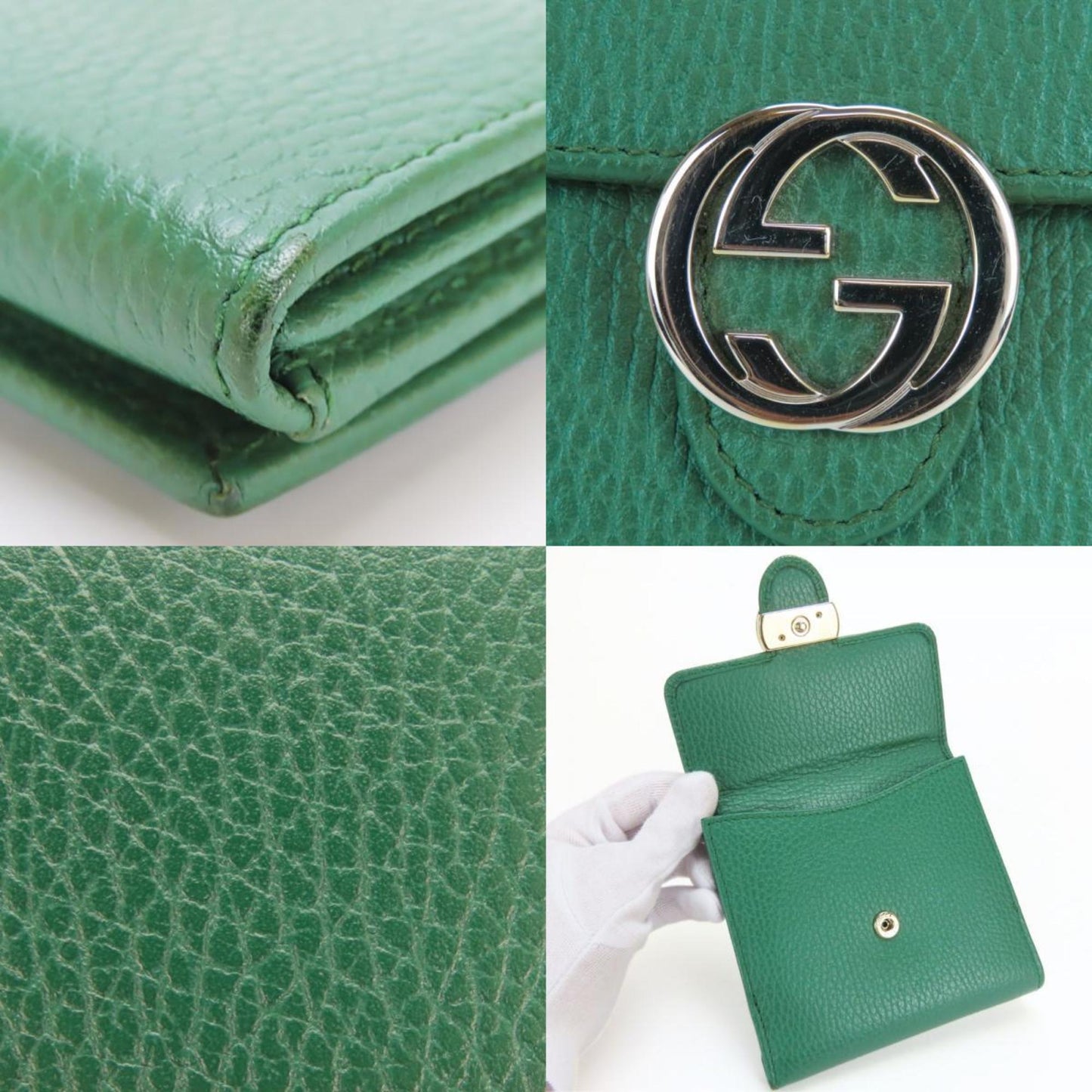 Gucci Green Leather Wallet (Bi-Fold) ( )