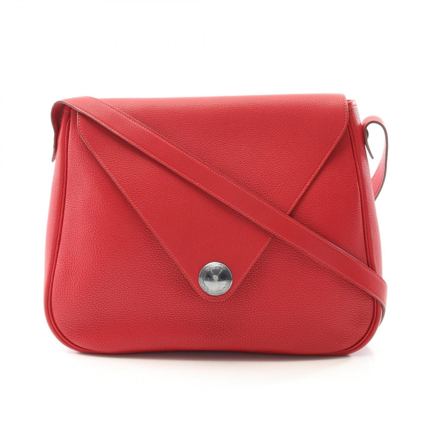Hermes Red Color Togo Leather Shoulder Bag ( )