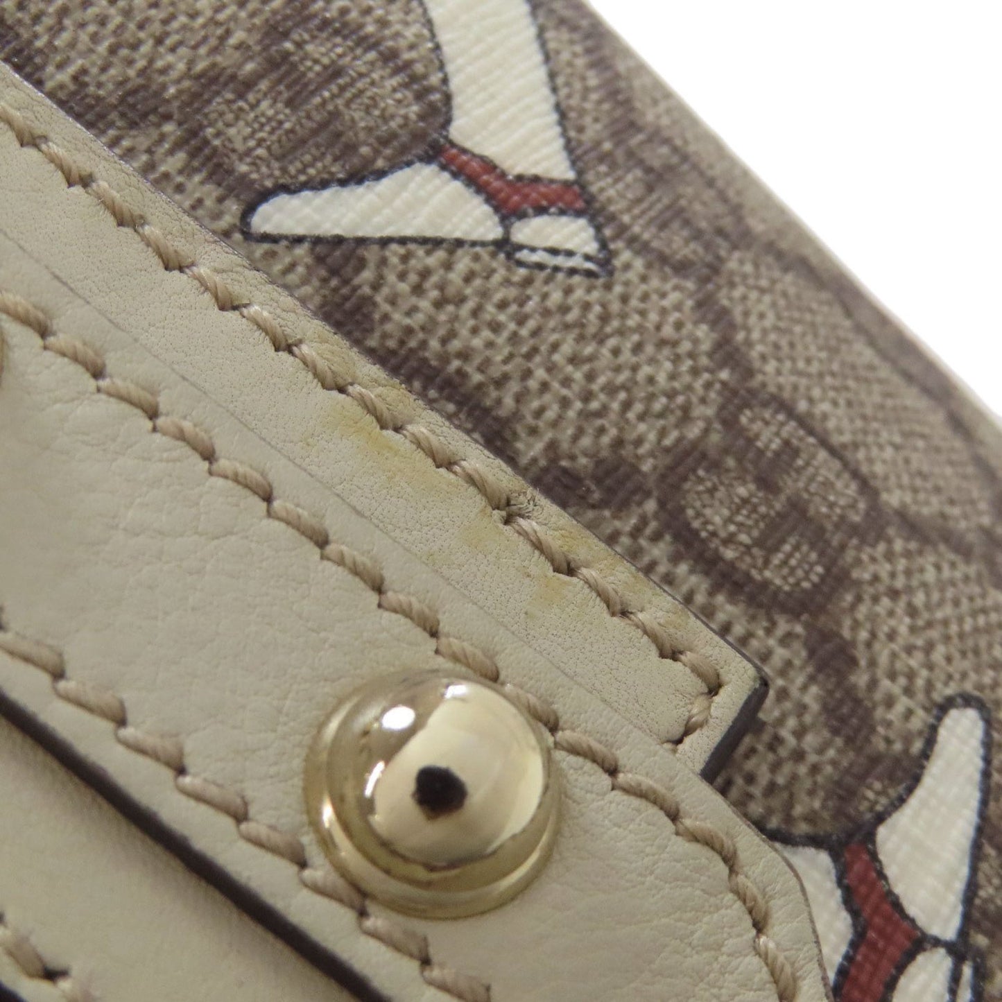 Gucci Brown White Pvc Handbag ( )