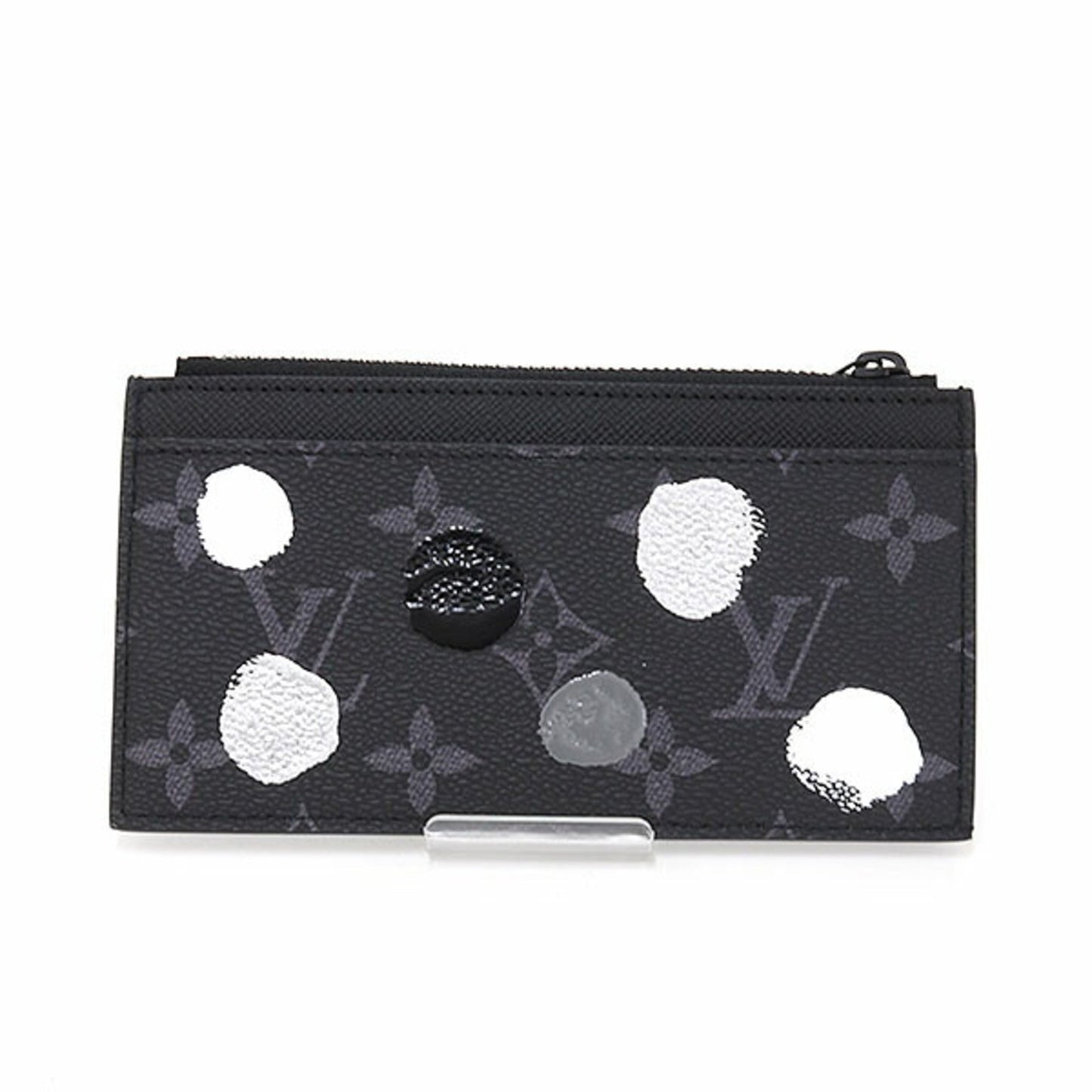 LOUIS VUITTON LV×YK Coin Card Holder Monogram Eclipse Painted M81930 Yayoi Kusama