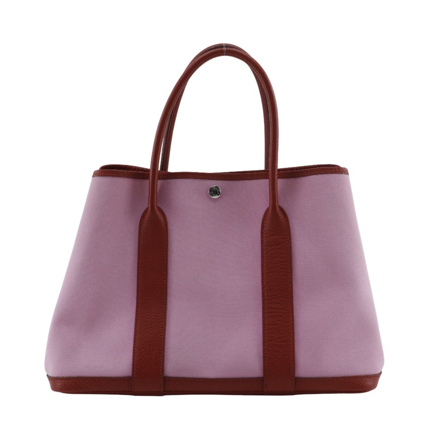 Hermes Pink Red Color Toile Officier Tote Bag ( )