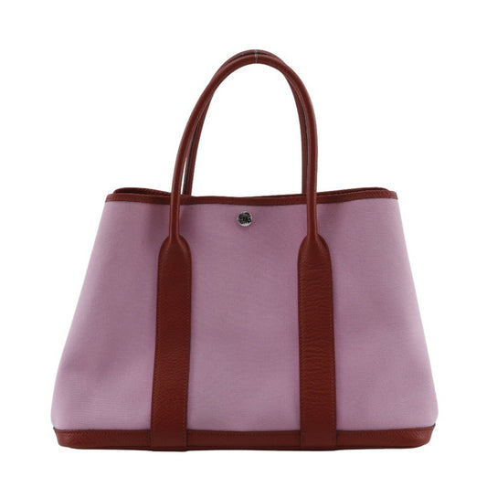 Hermes Pink Red Color Toile Officier Tote Bag ( )