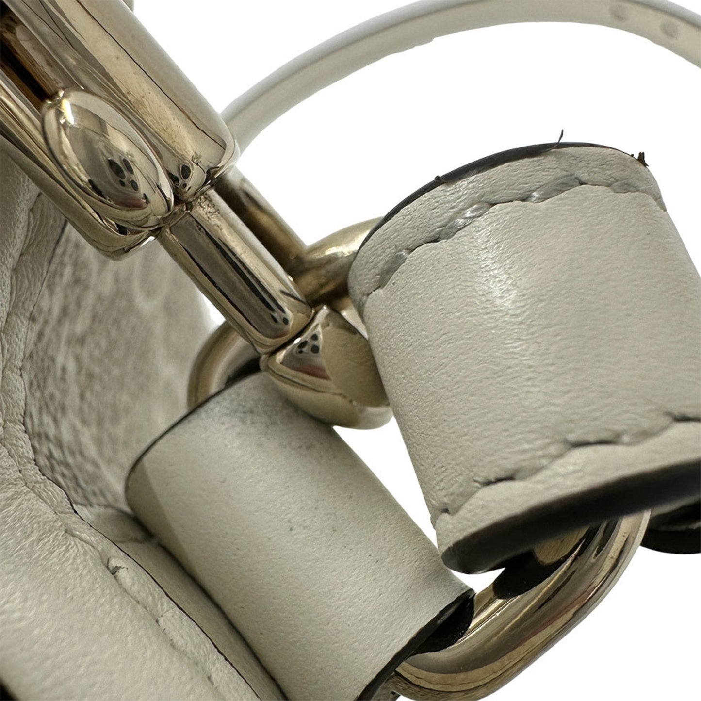 Gucci White Leather Handbag Shoulder Bag ( )