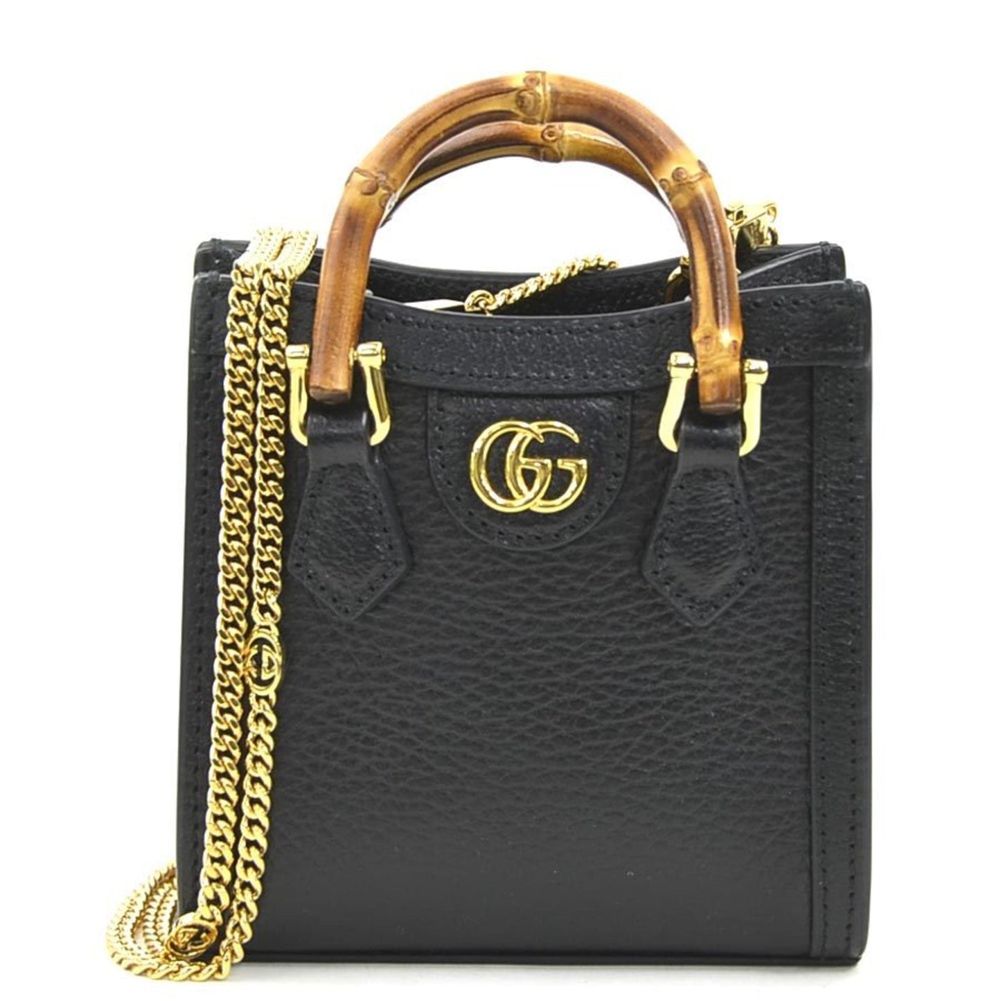 Gucci Black Leather Shoulder Bag ( )