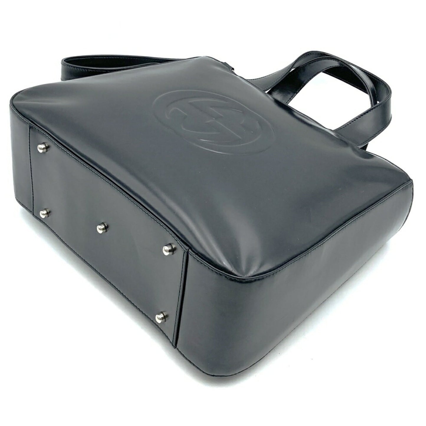 Gucci Black Leather Handbag Shoulder Bag ( )